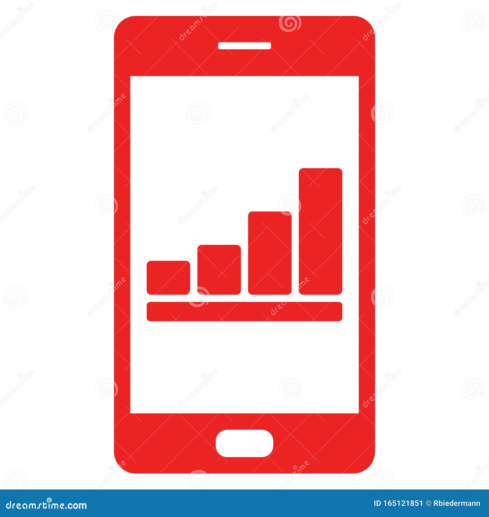 Bar chart and smartphone stock vector. Illustration of mobile - 165121851