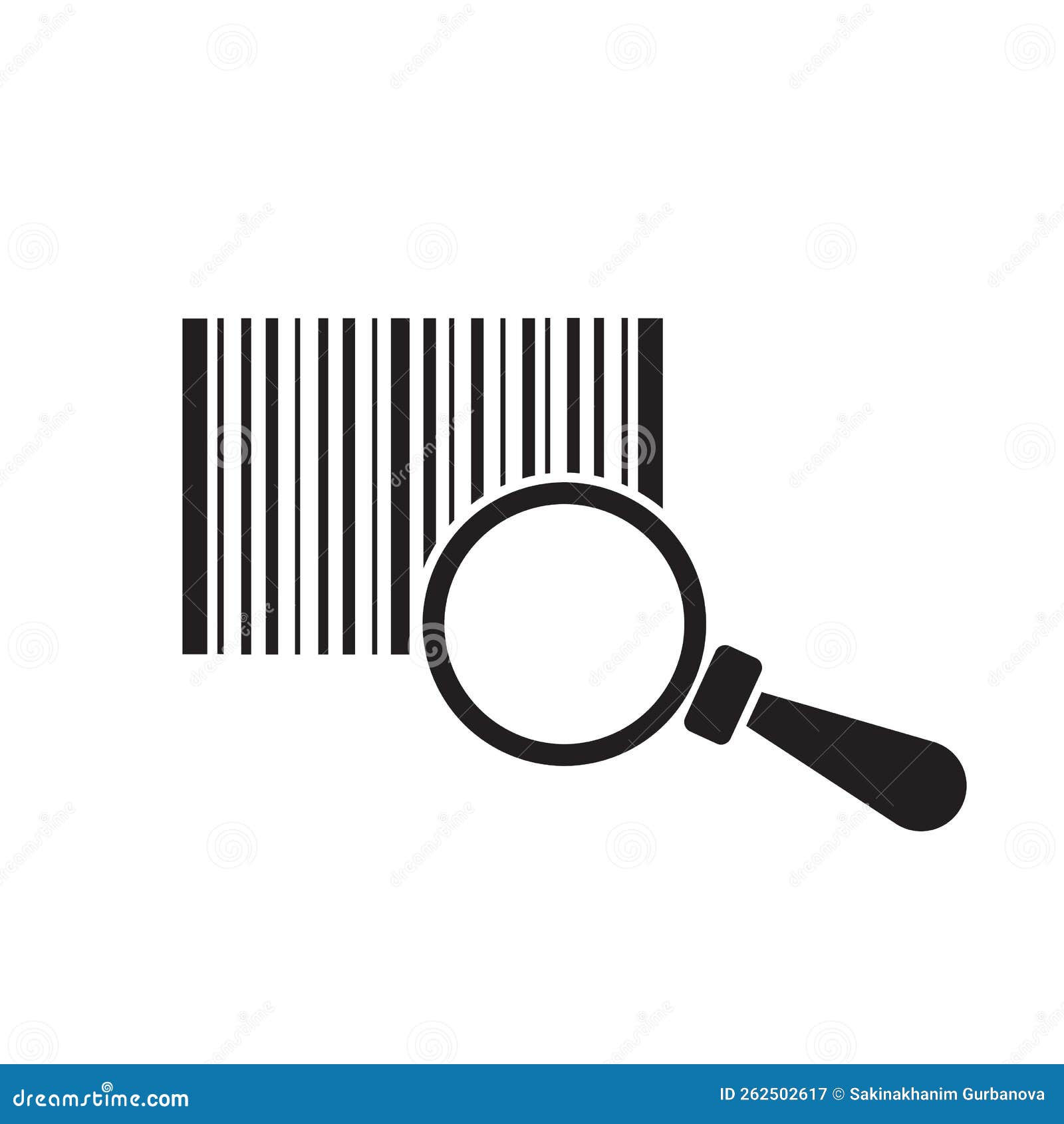 Bar code search icon stock illustration. Illustration of code 262502617