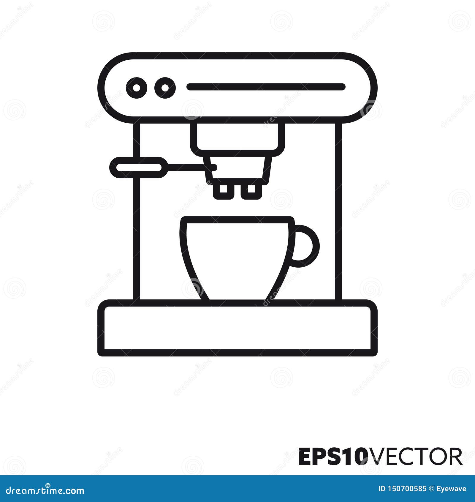 Download Bar Espresso Coffee Machine Vector Line Icon Stock Vector ...
