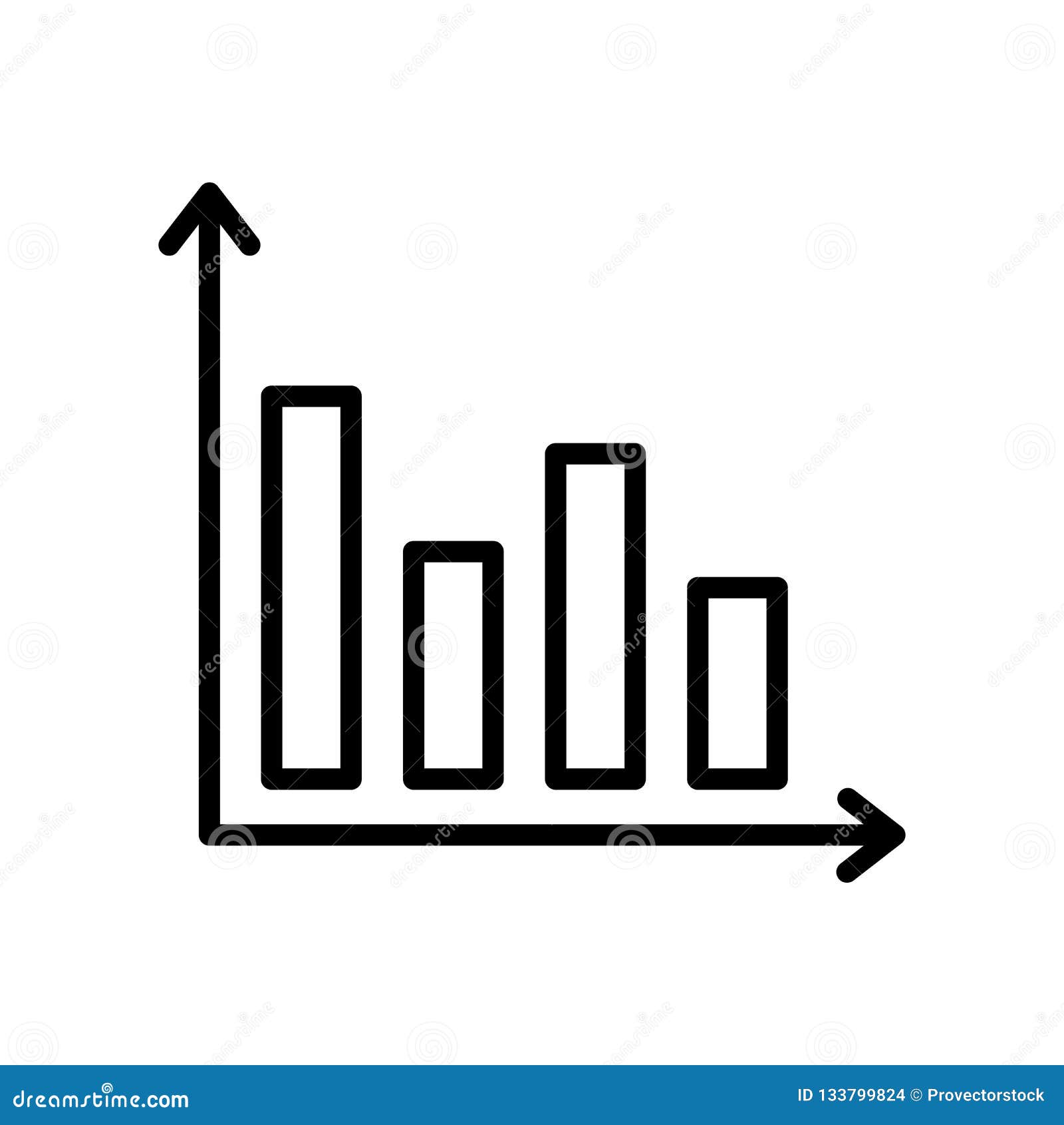 Bar Graph Icon Vector Isolated on White Background, Bar Graph Si Stock  Vector - Illustration of sign, isolated: 133799824
