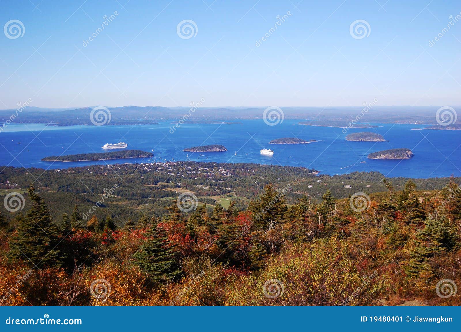 Bar Harbor, Acadia National Park, Maine, USA Stock Image Image of