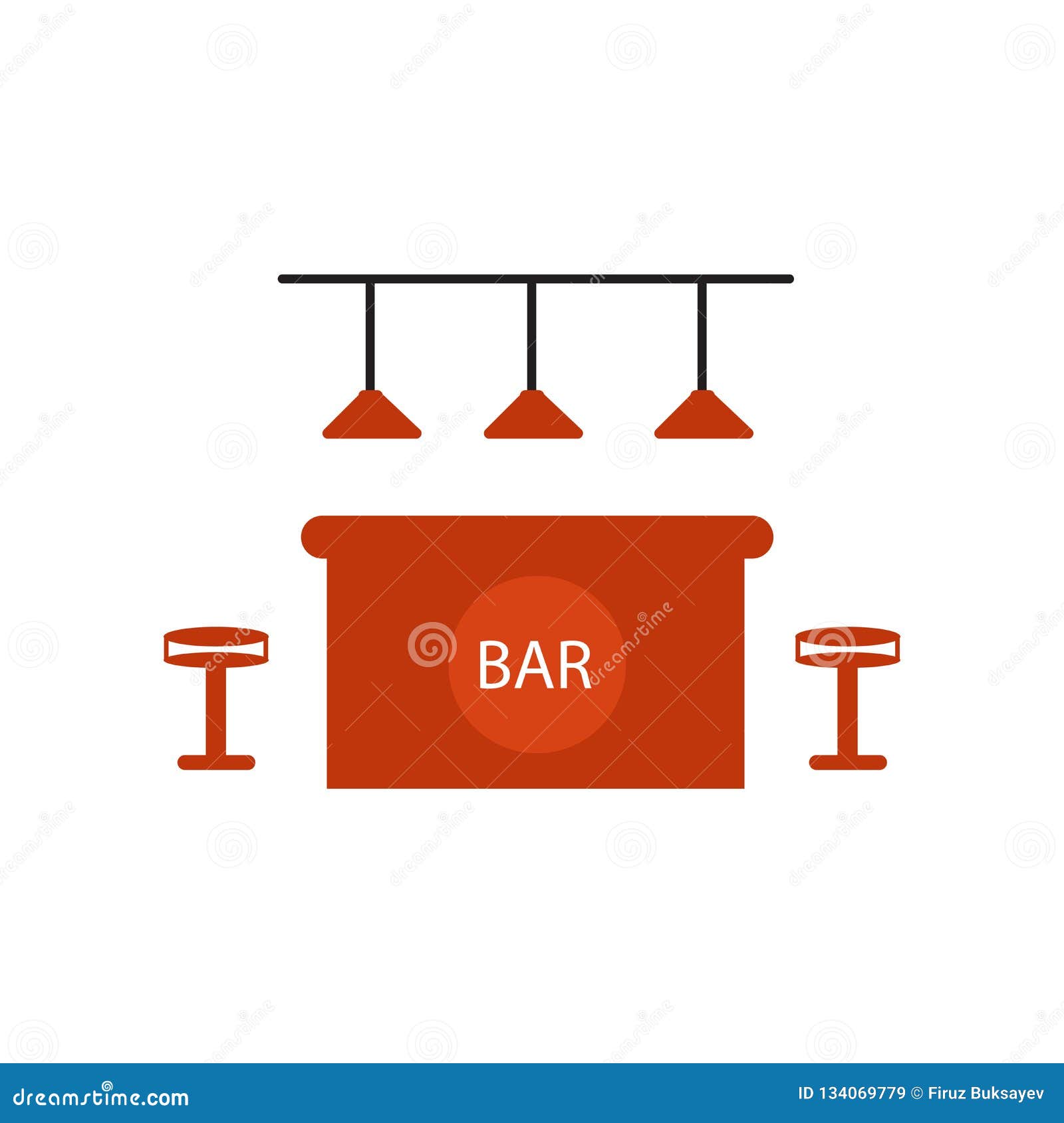 Bar Icon Vector Sign and Symbol Isolated on White Background, Bar Logo