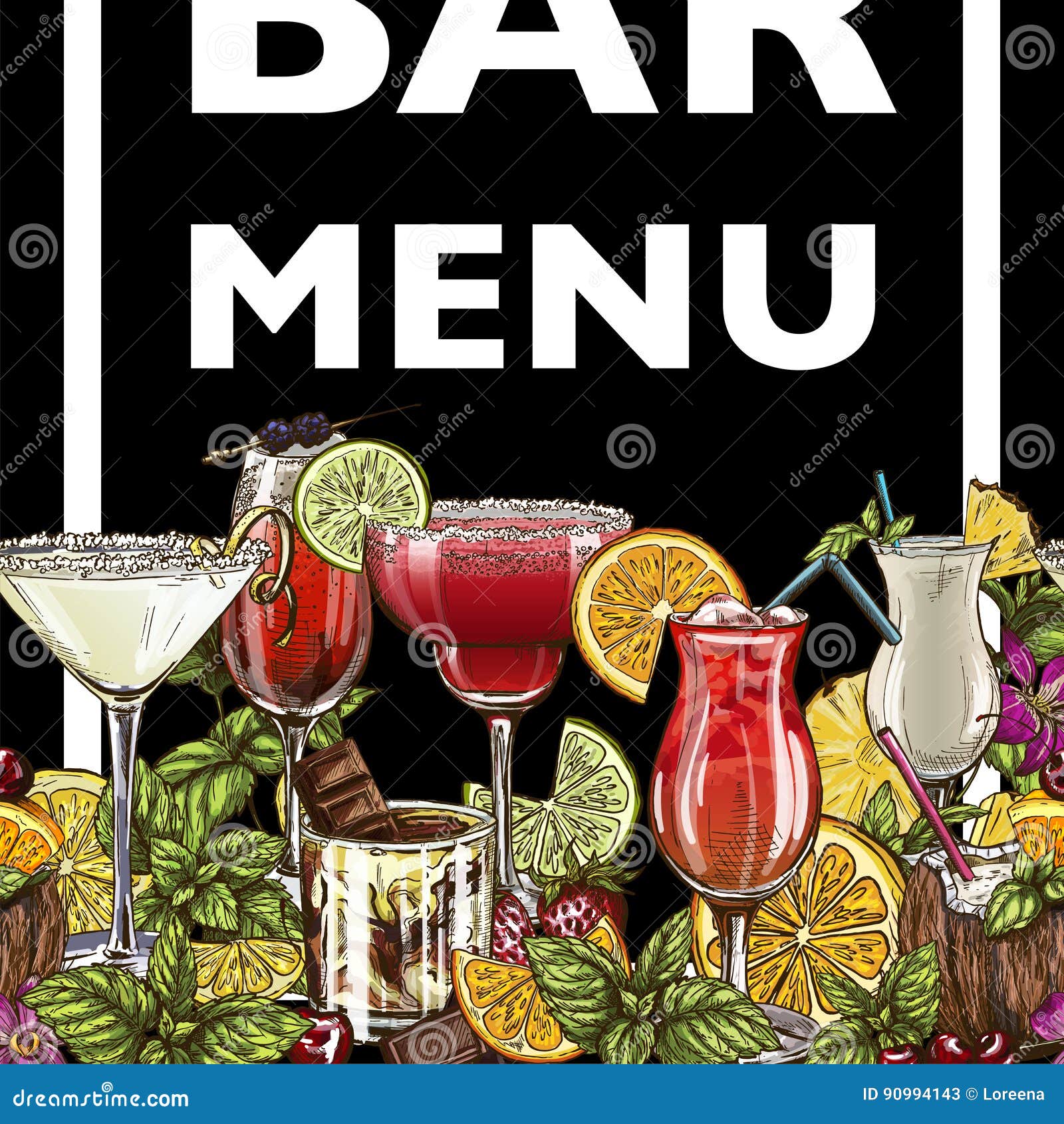 on the border menu drinks Menu border cocktail borders bar musthavemenus restaurant cocktails