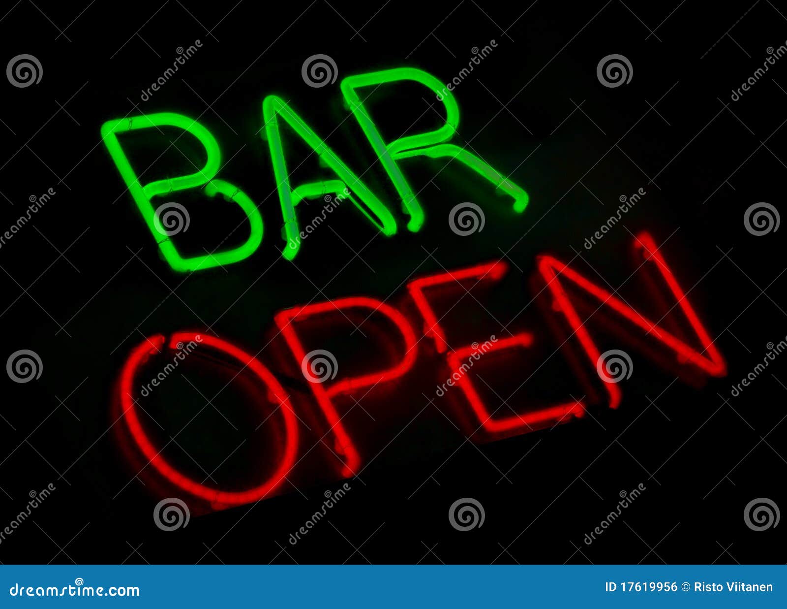 Bar ouvert au néon photo stock photo. Image de la publicité, fermée