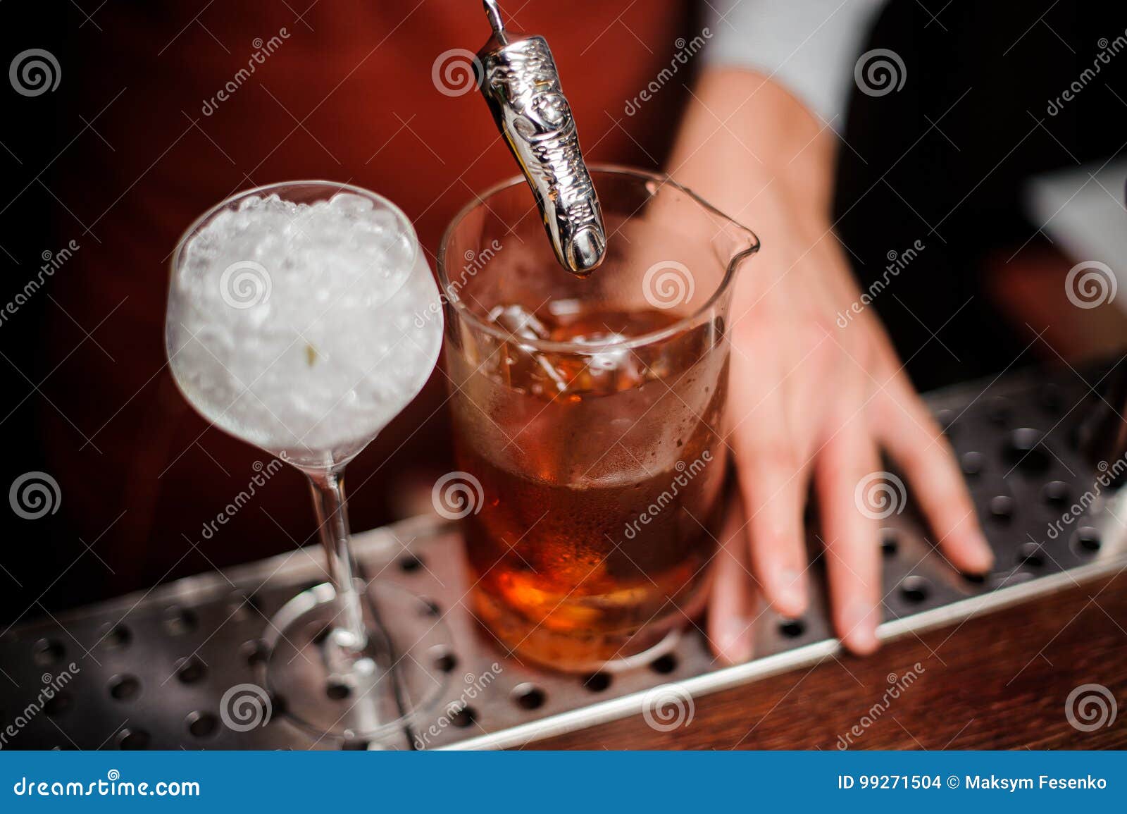 Barshaped Spoon in the Form of a Finger Close Up Stock Photo Image