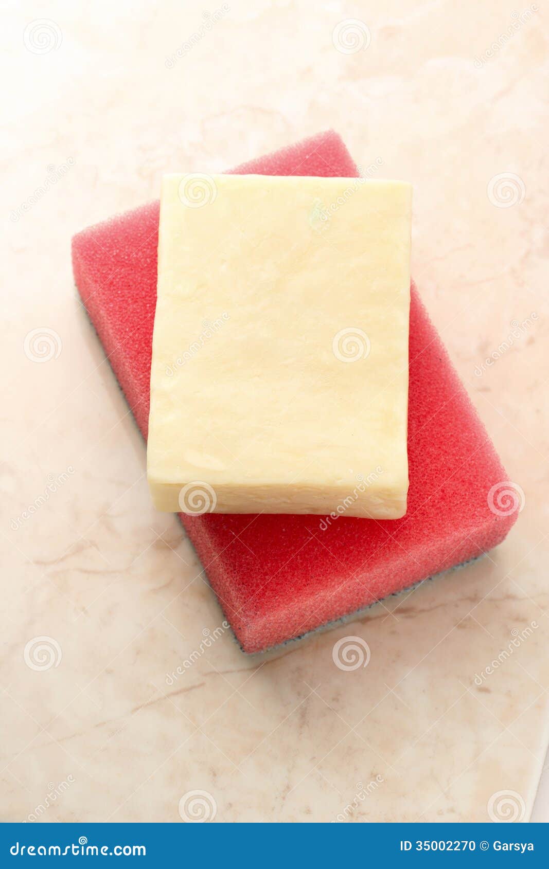 Bar of soap and sponge stock photo. Image of bathroom 35002270