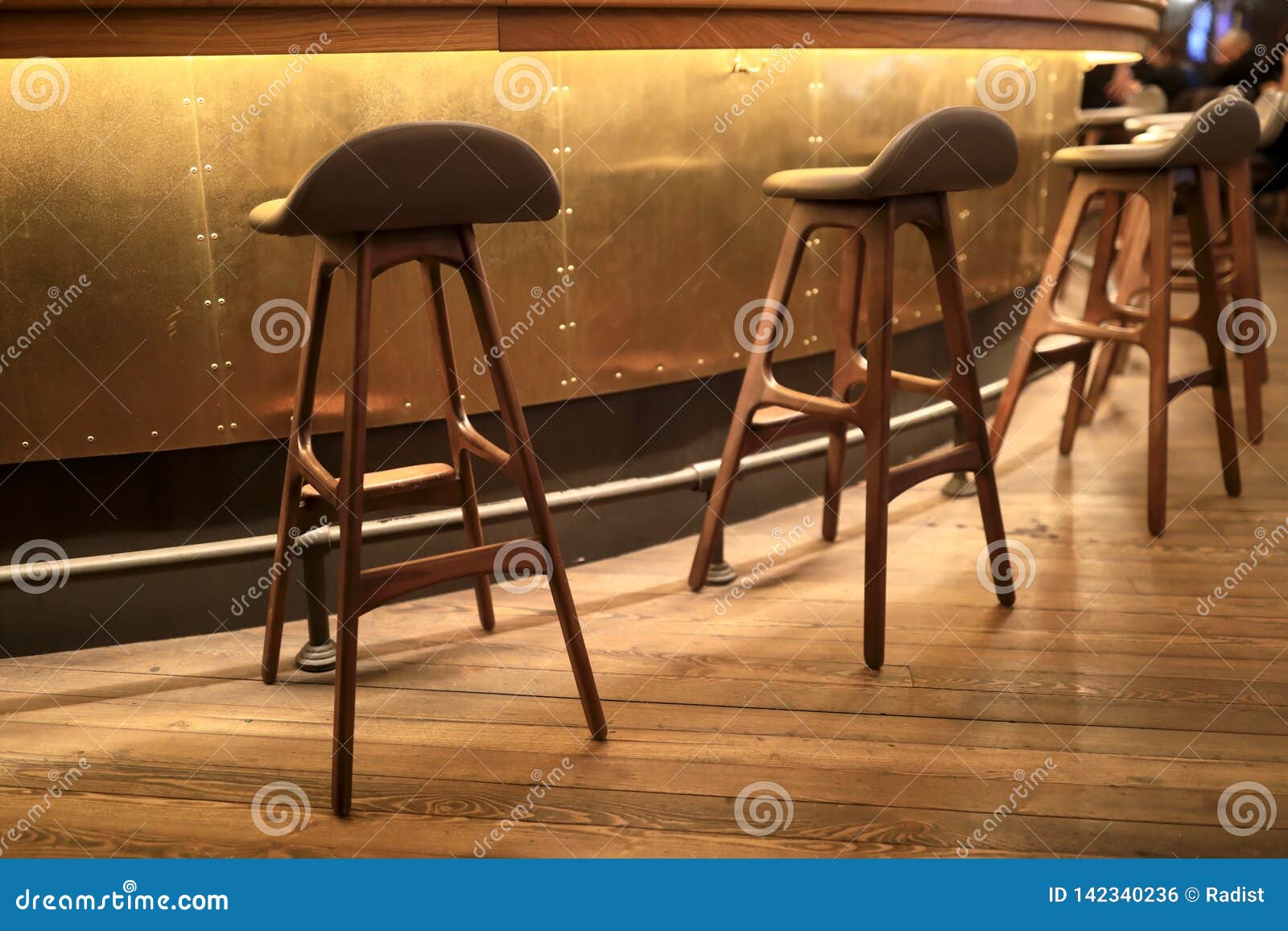 Bar stools near counter stock photo. Image of abstract 142340236