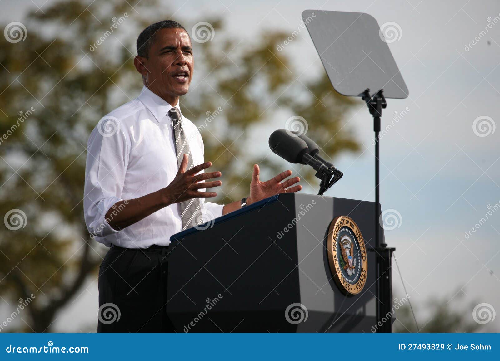 Candidato presidencial Barack Obama durante a campanha da reunião em Las Vegas