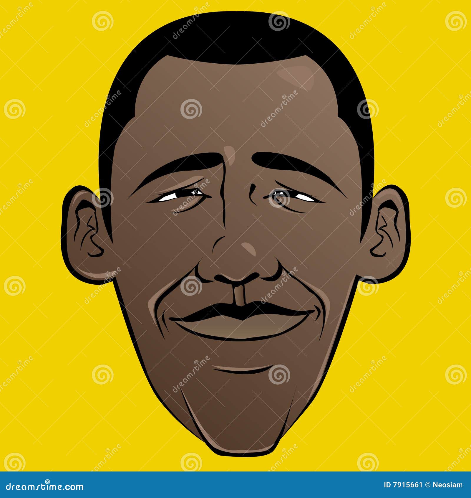 Barack Obama Cartoon Face editorial photo. Illustration of smile - 7915661