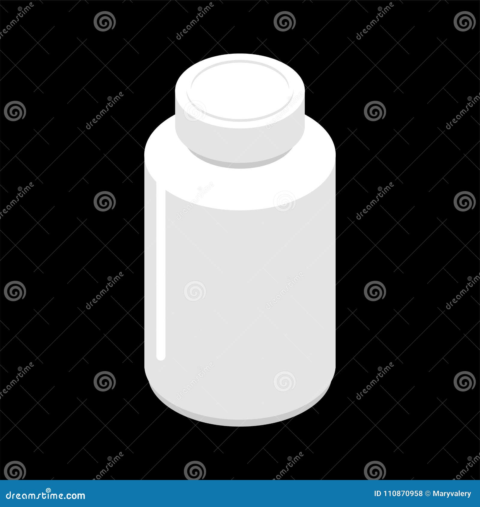 Barattolo Di Plastica Per Le Compresse Isolate Contenitore Per Le Medicine  Medic Illustrazione Vettoriale - Illustrazione di latta, contenitore:  110870958