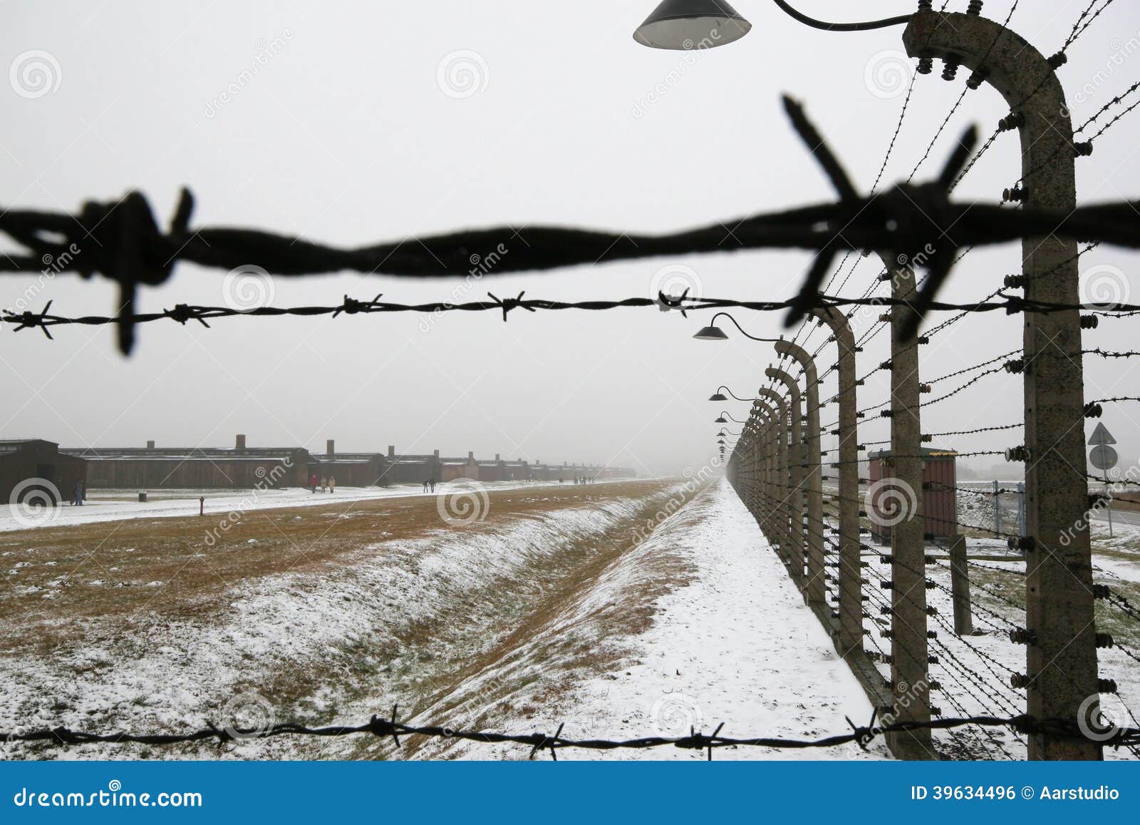Barb Wire in a WWII German Prisoner Camp Editorial Photo Image of attention, fence 39634496