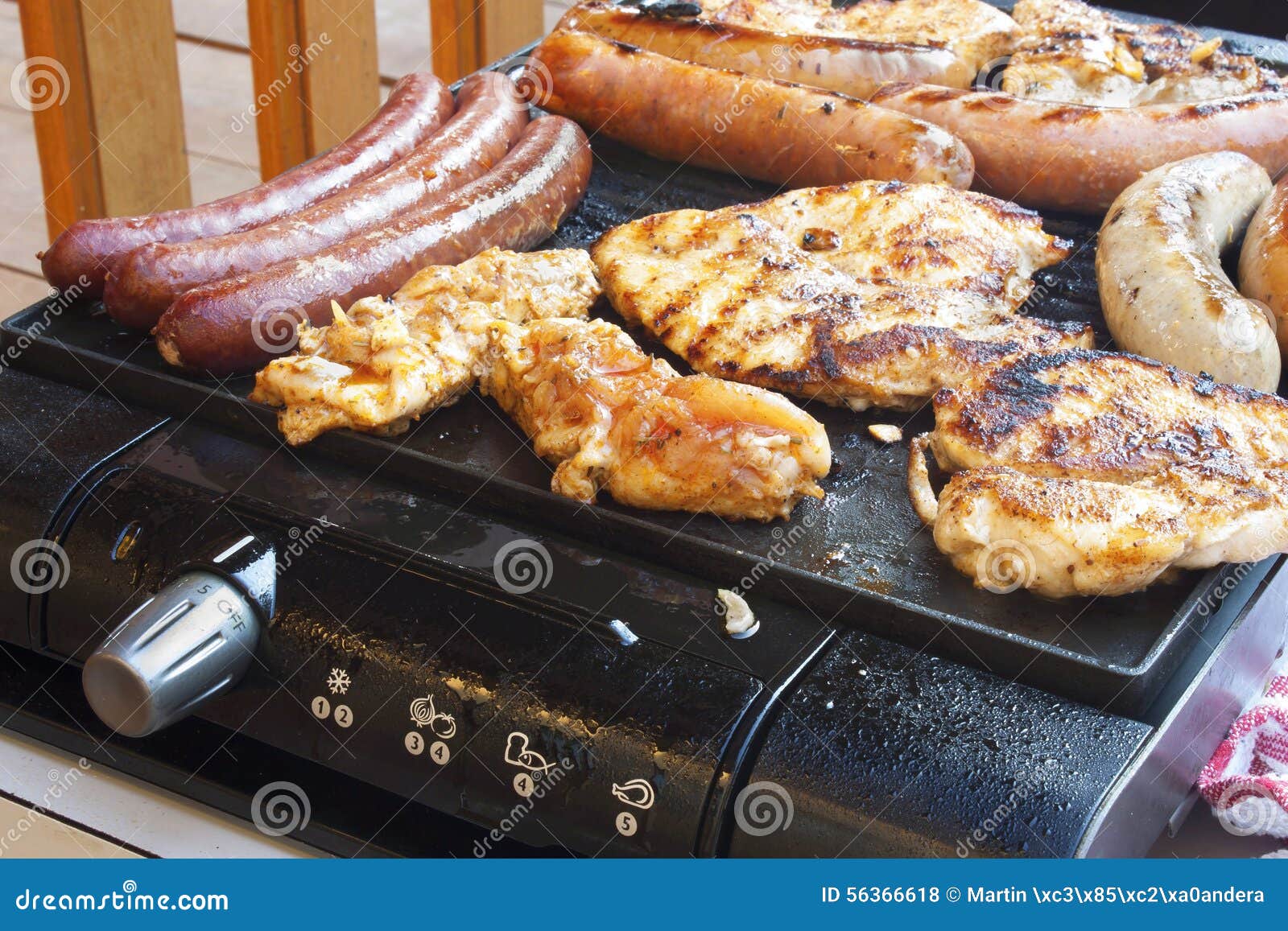 Barbacoa En La Parrilla Eléctrica Partido Del Verano, Vista