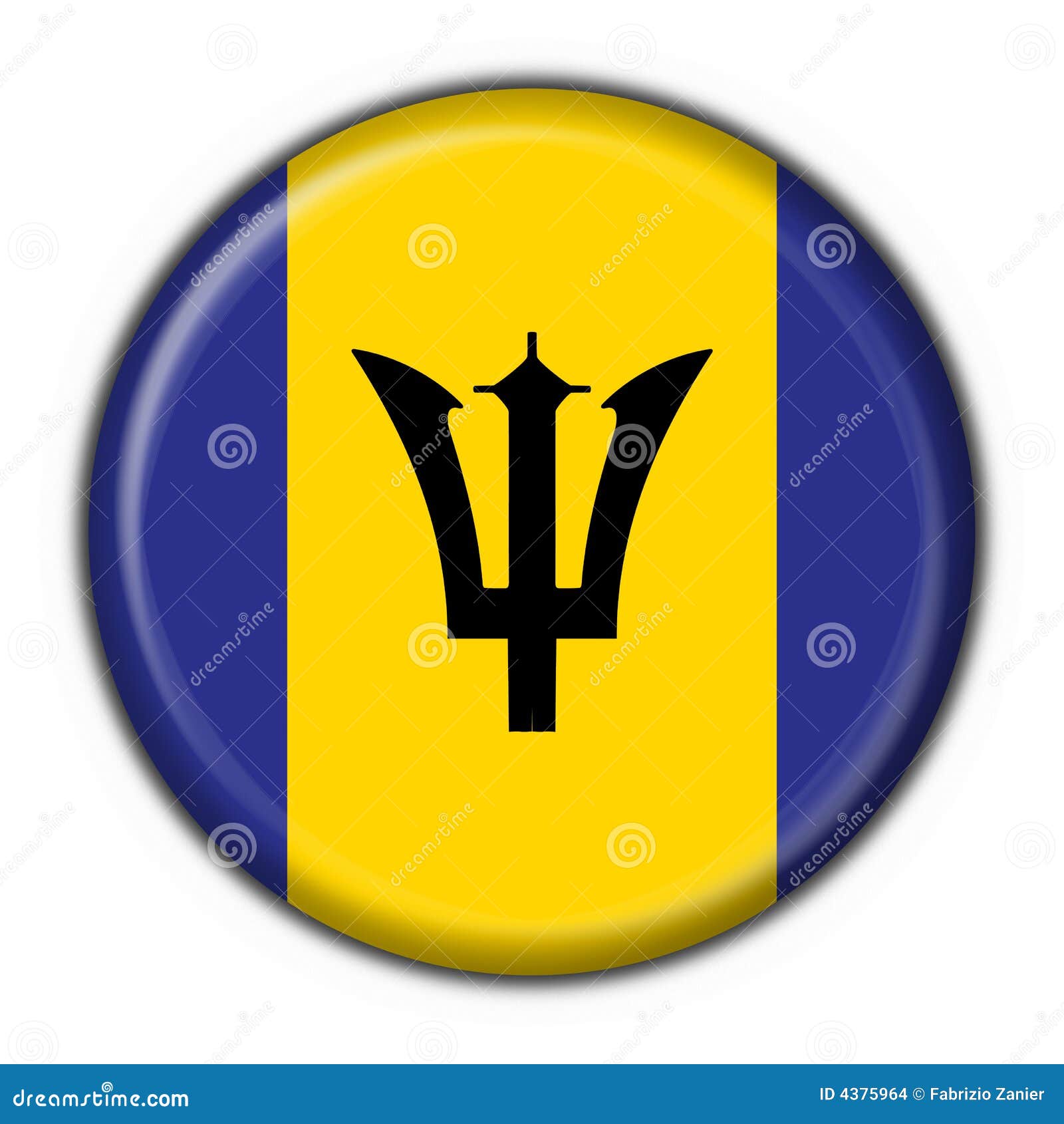 Barbados Button Flag Round Shape Stock Illustration - Illustration of ...