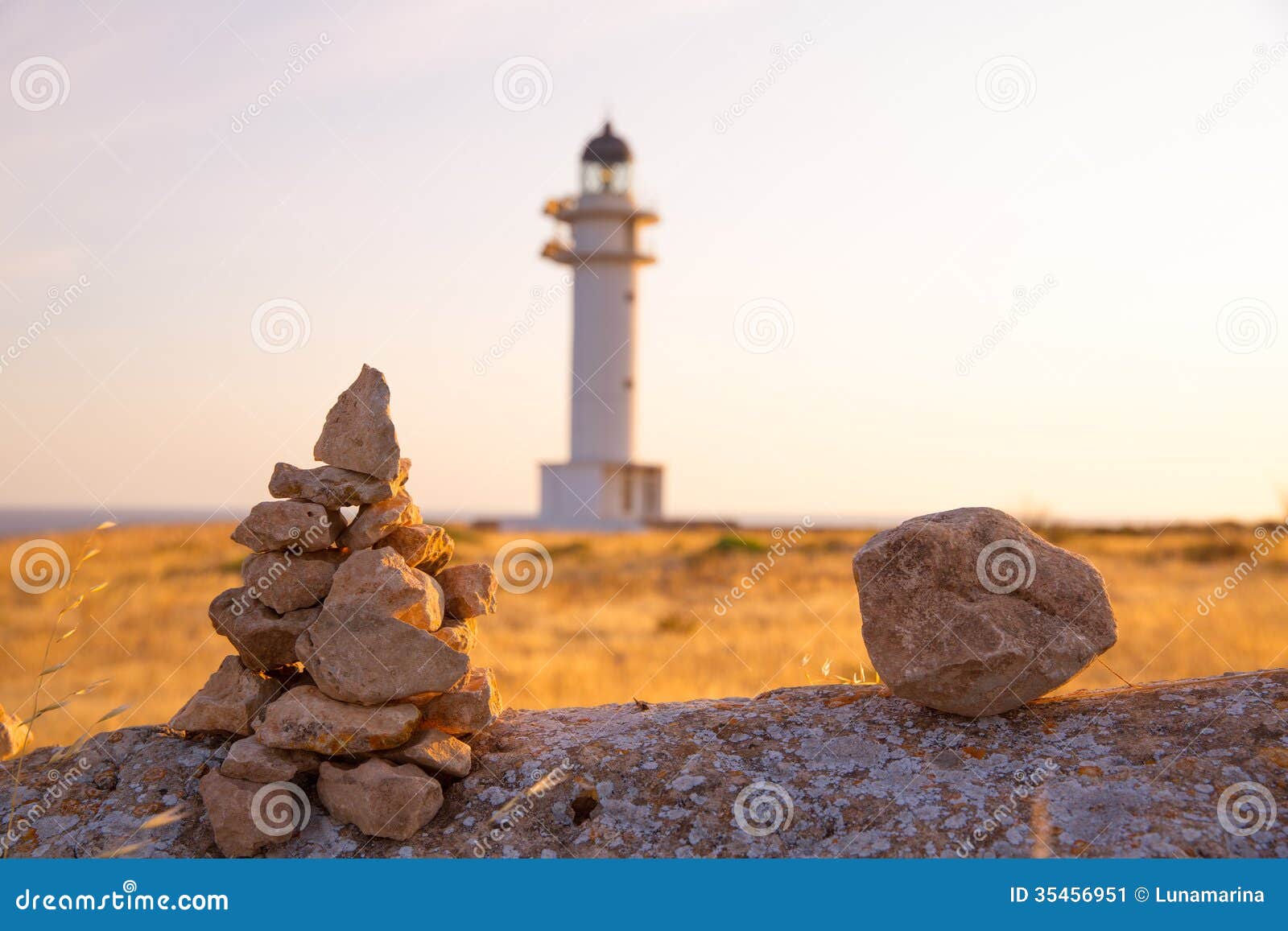 barbaria cape lighthouse in formentera balearic islands