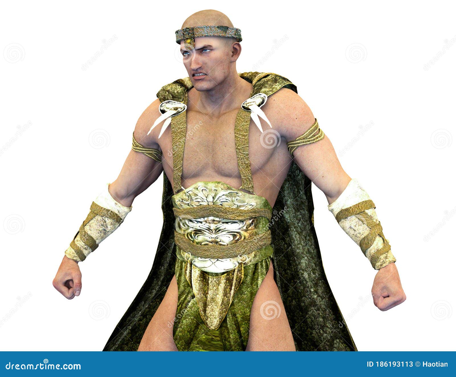Barbarian Warrior King 3D Render Stock Illustration Illustration of