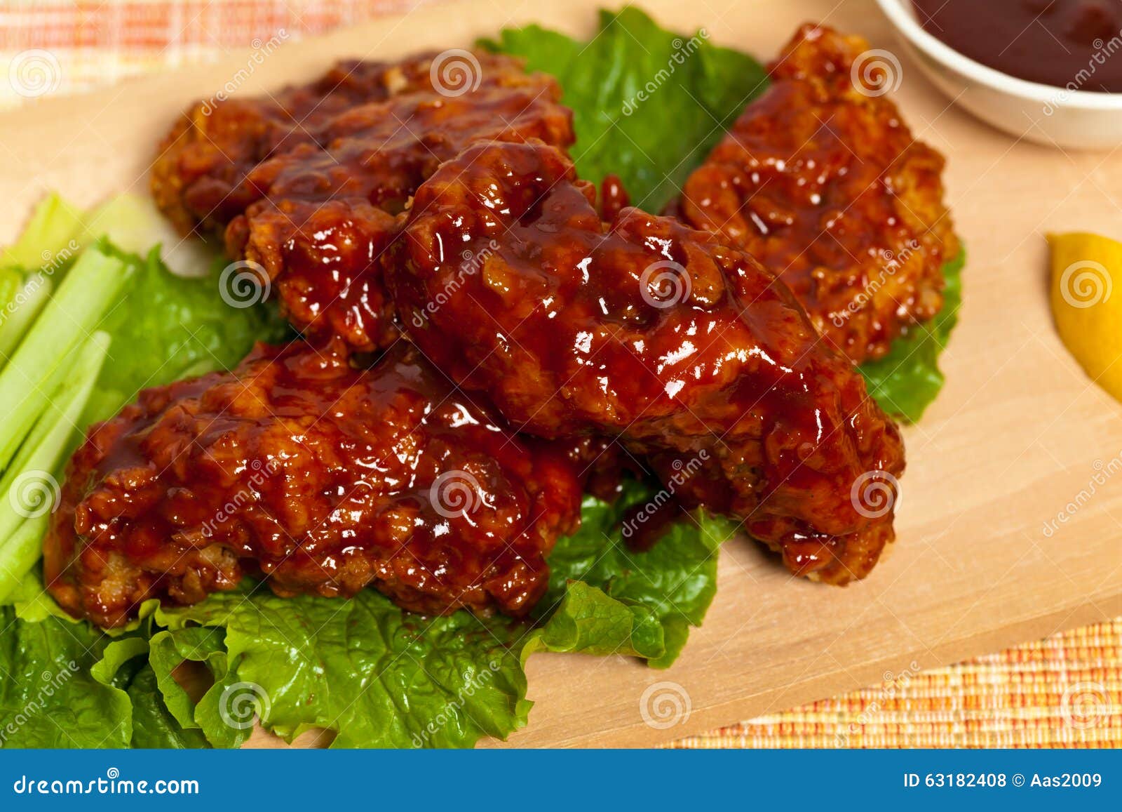 Barbecue Buffalo Chicken stock photo. Image of boneless 63182408
