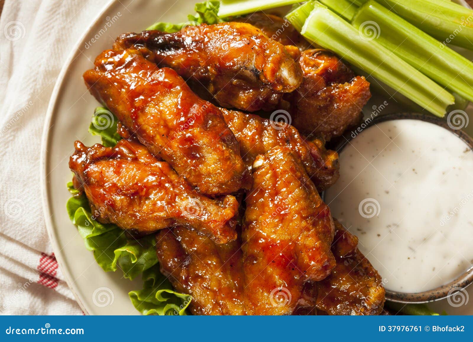 Barbecue Buffalo Chicken Wings Stock Image Image of sauce, homemade