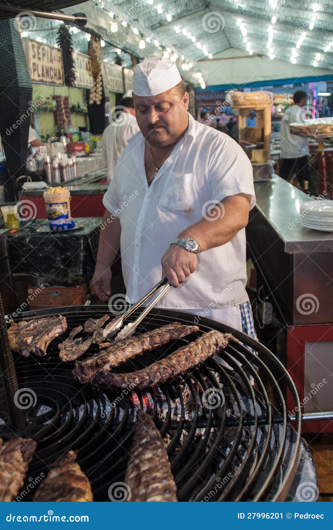 Barbecue chef editorial photo. Image of watch, cooking 27996201
