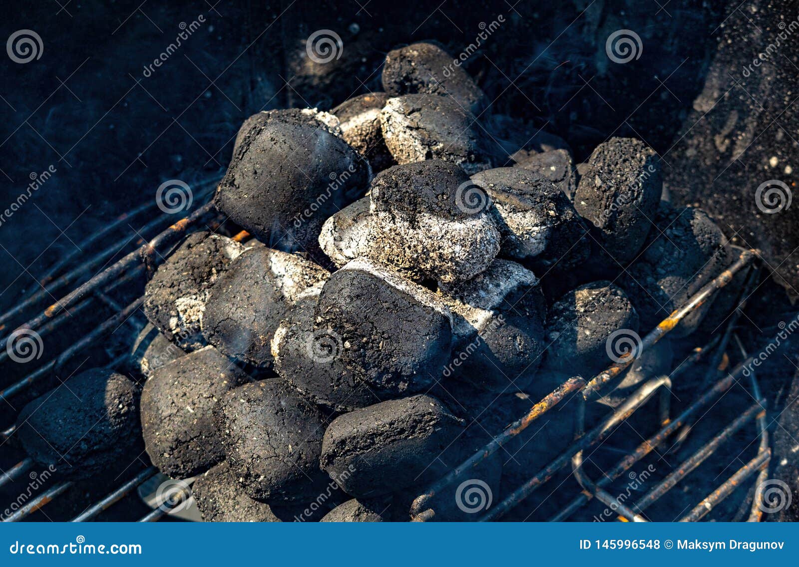 Barbecue coals closeup stock photo. Image of embers 145996548
