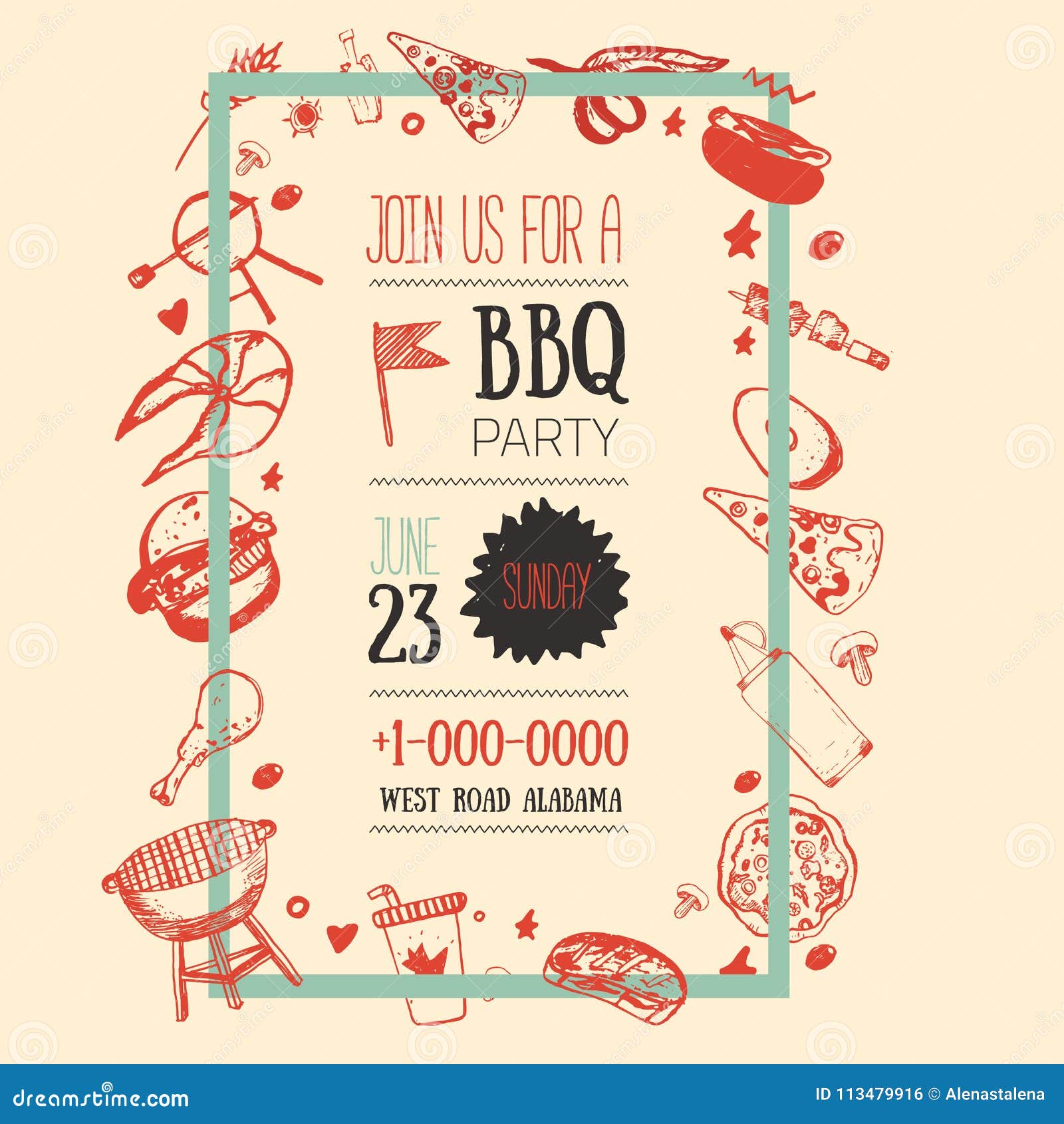 Barbeque Flyer Template from thumbs.dreamstime.com