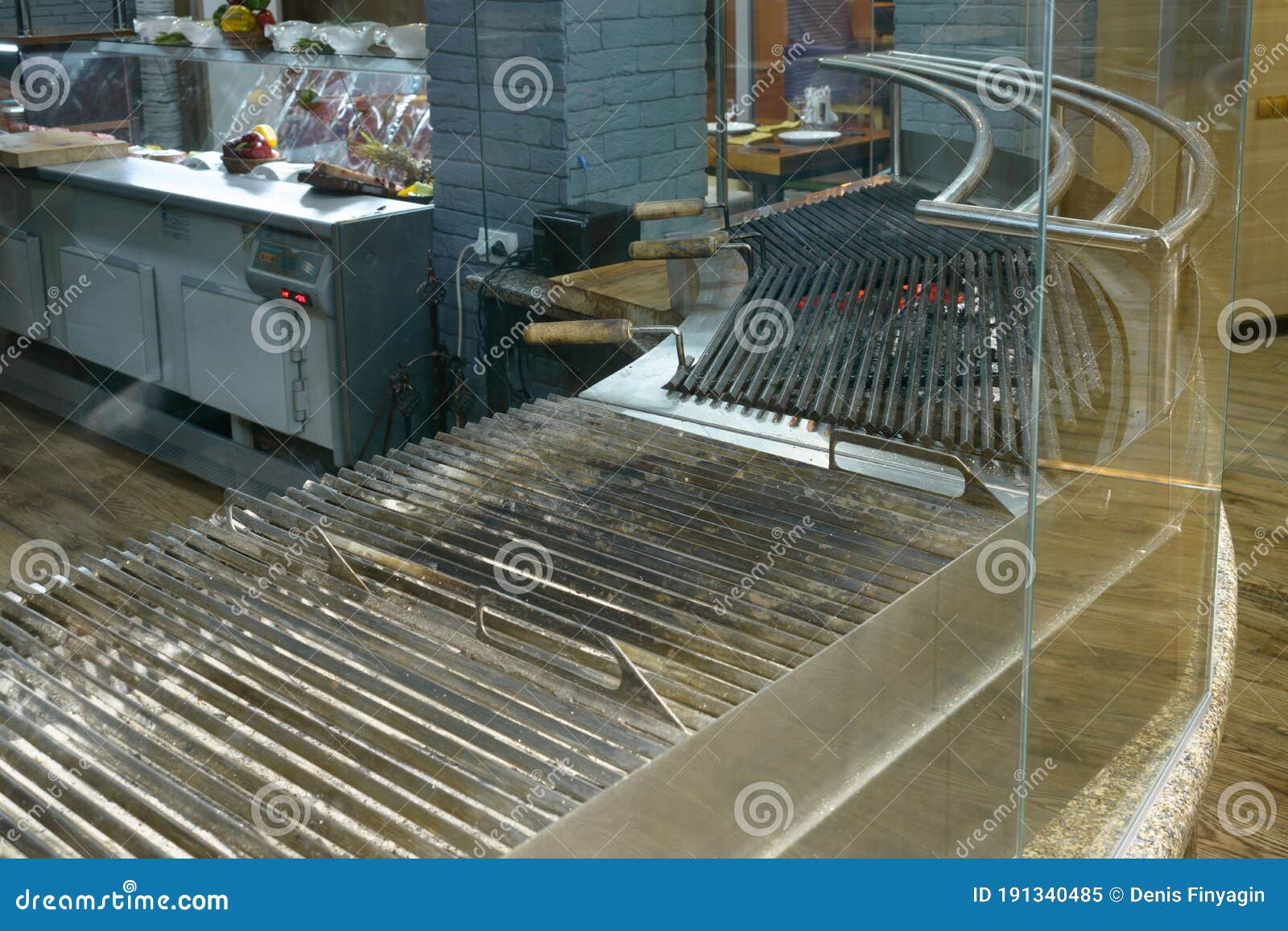 Barbecue Grill in the Restaurant Stock Image Image of restaurant, steakhouse 191340485