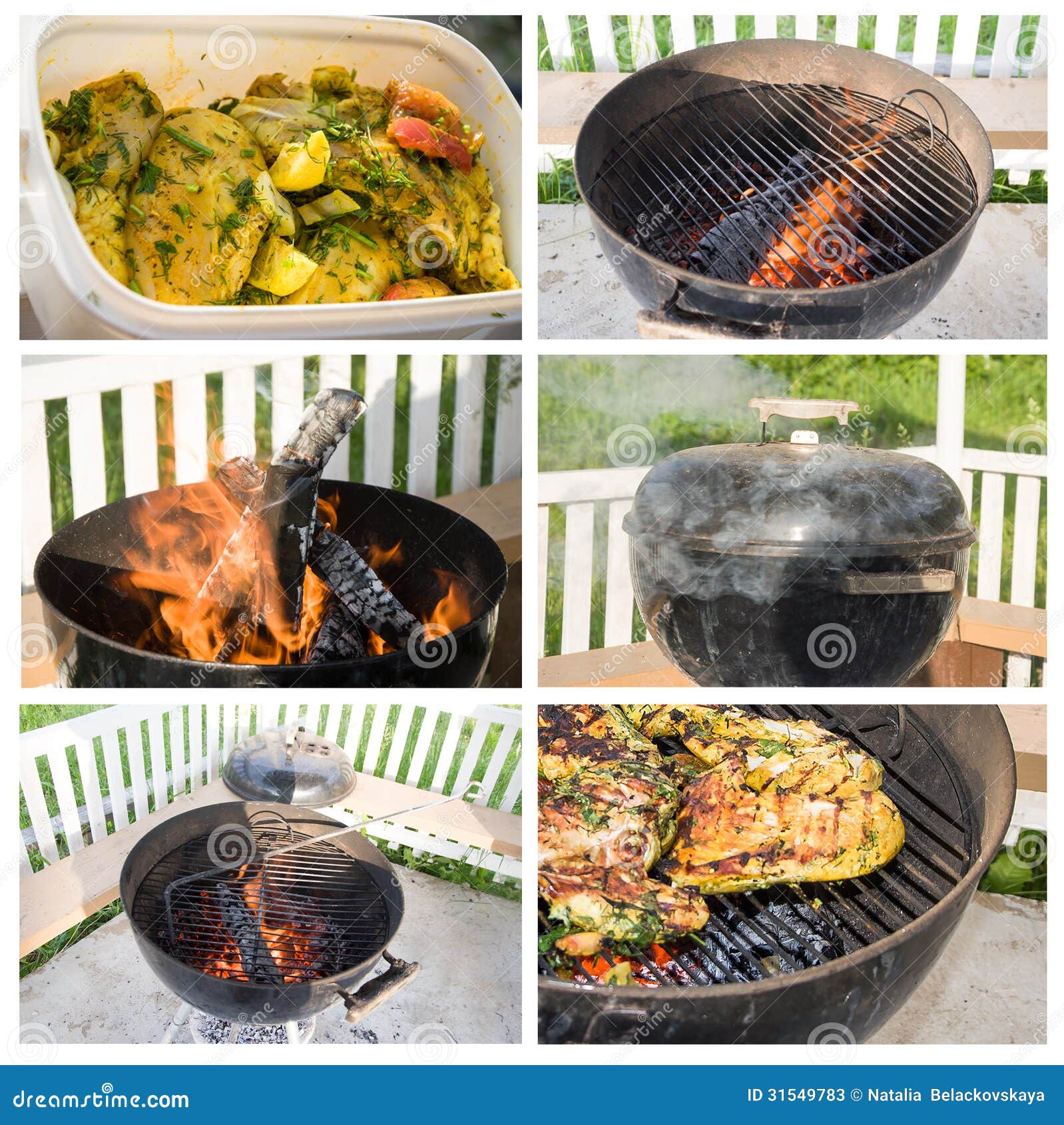 Barbecue het koken collage stock afbeelding. Image of tuin 31549783