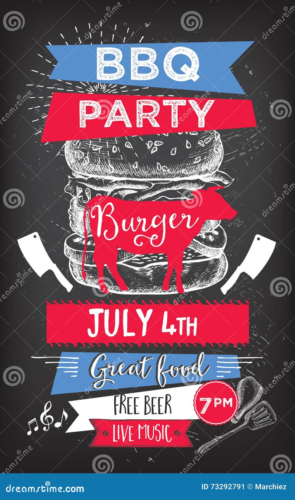 Barbecue Party Invitation. BBQ Template Menu Design. Food Flyer Inside 4Th Of July Menu Template