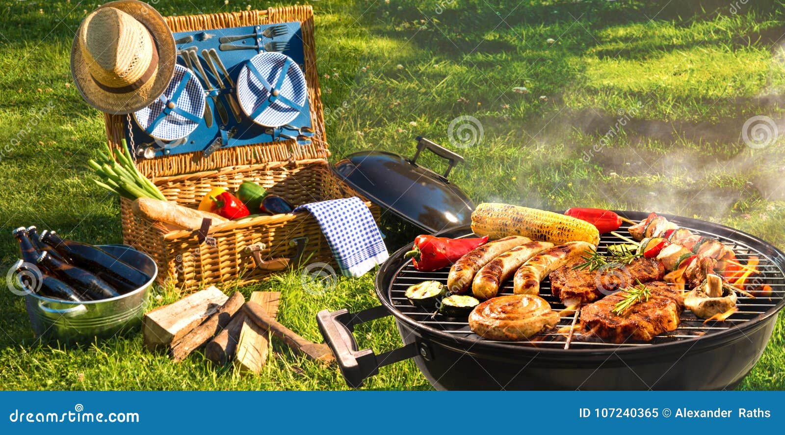 Barbecue picnic stock image. Image of fire, dinner, park 107240365