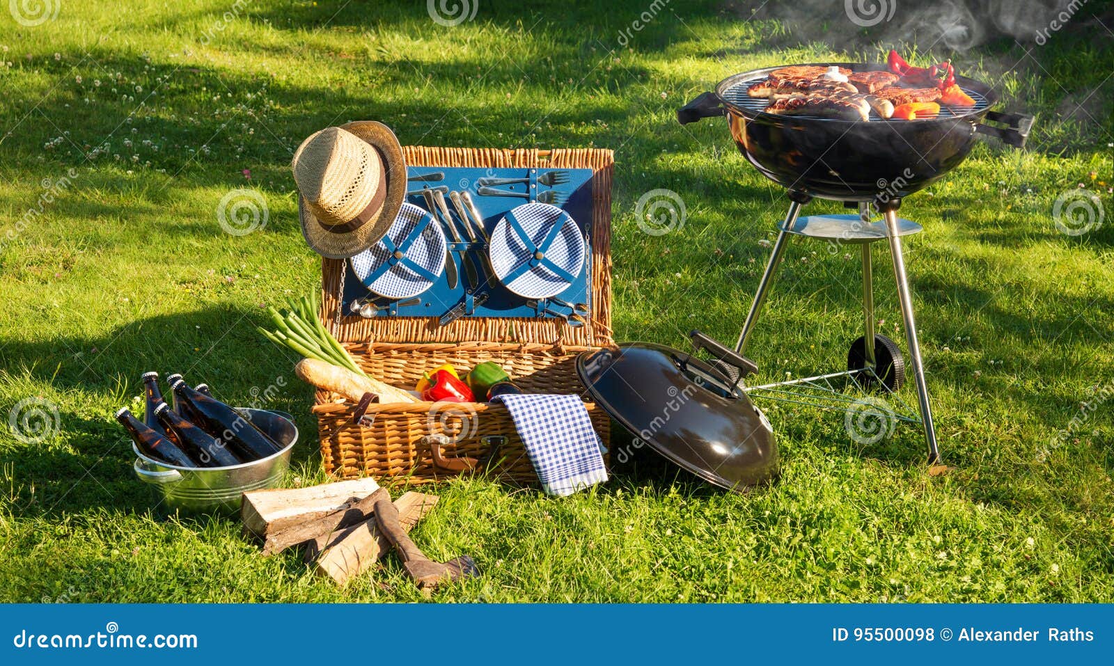 Barbecue picnic stock photo. Image of outdoor, barbeque 95500098