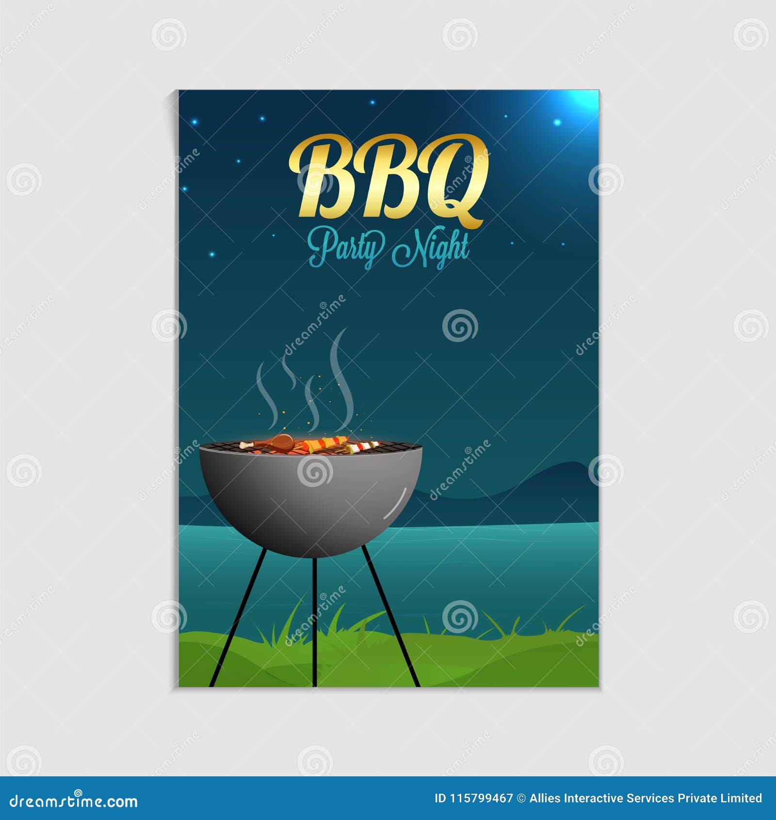 barbecue poster template flyer or invitation design stock bbq flyer template