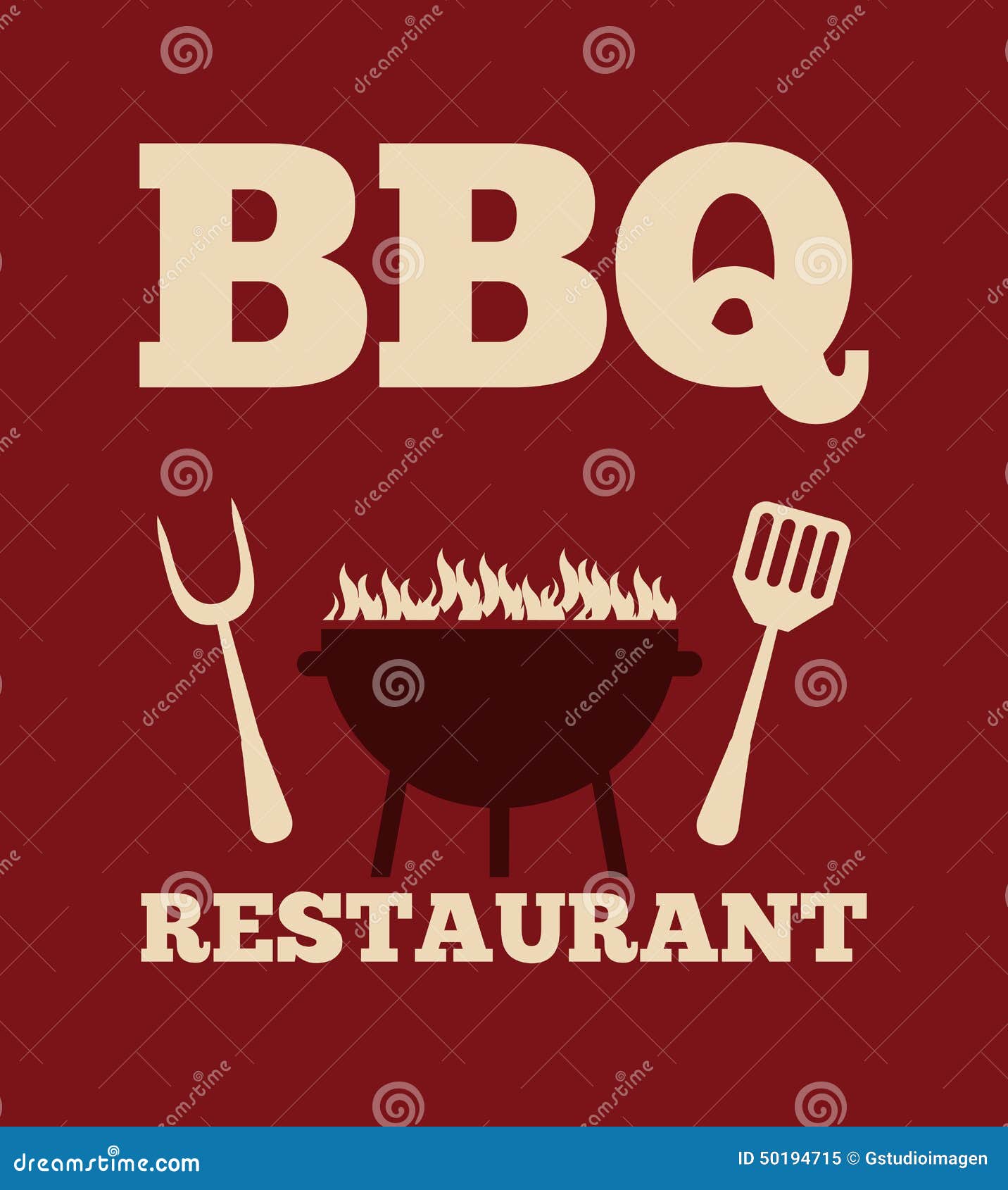 Barbecue restaurant stock vector. Illustration of vector 50194715