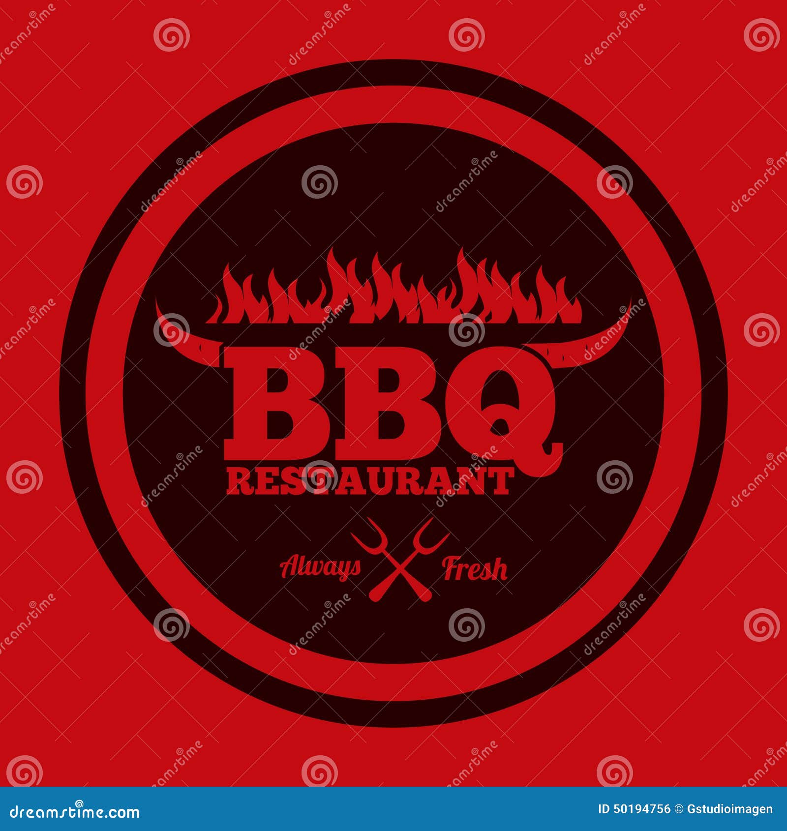 Barbecue restaurant stock vector. Illustration of design 50194756
