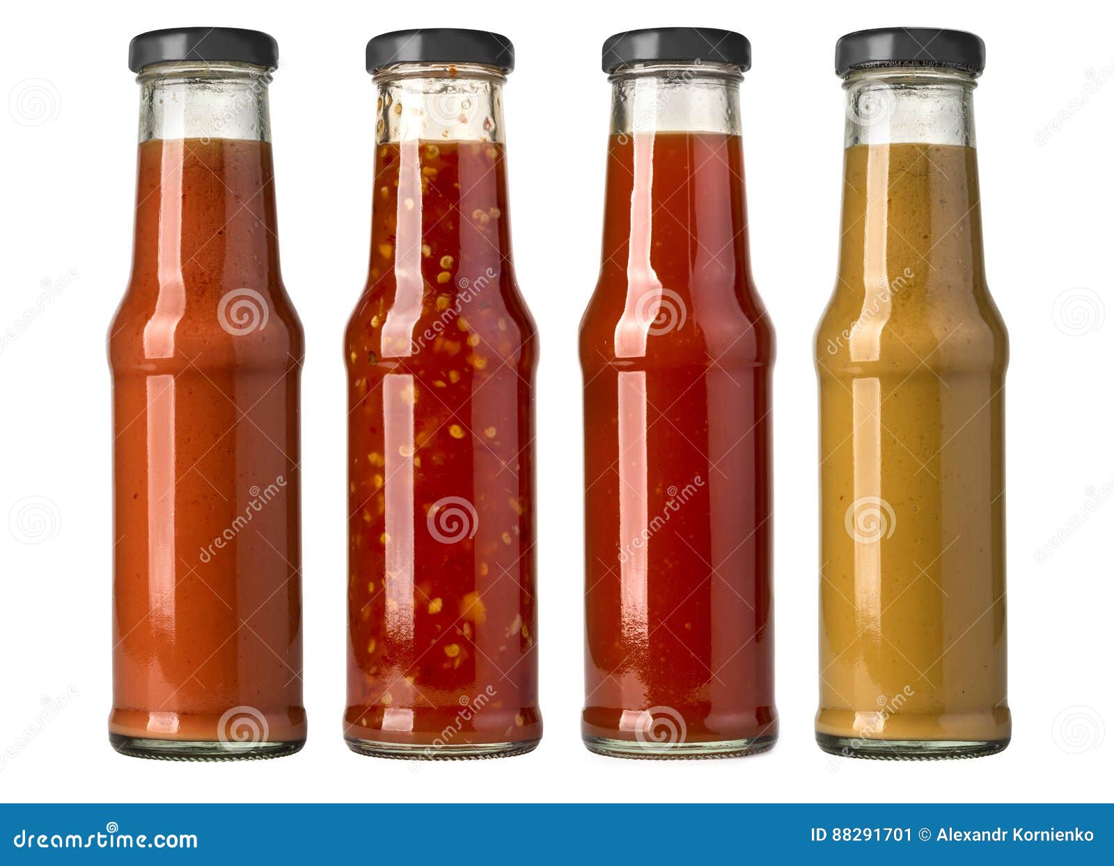 Barbecue Sauces in Glass Bottles Stock Image Image of spicy, food
