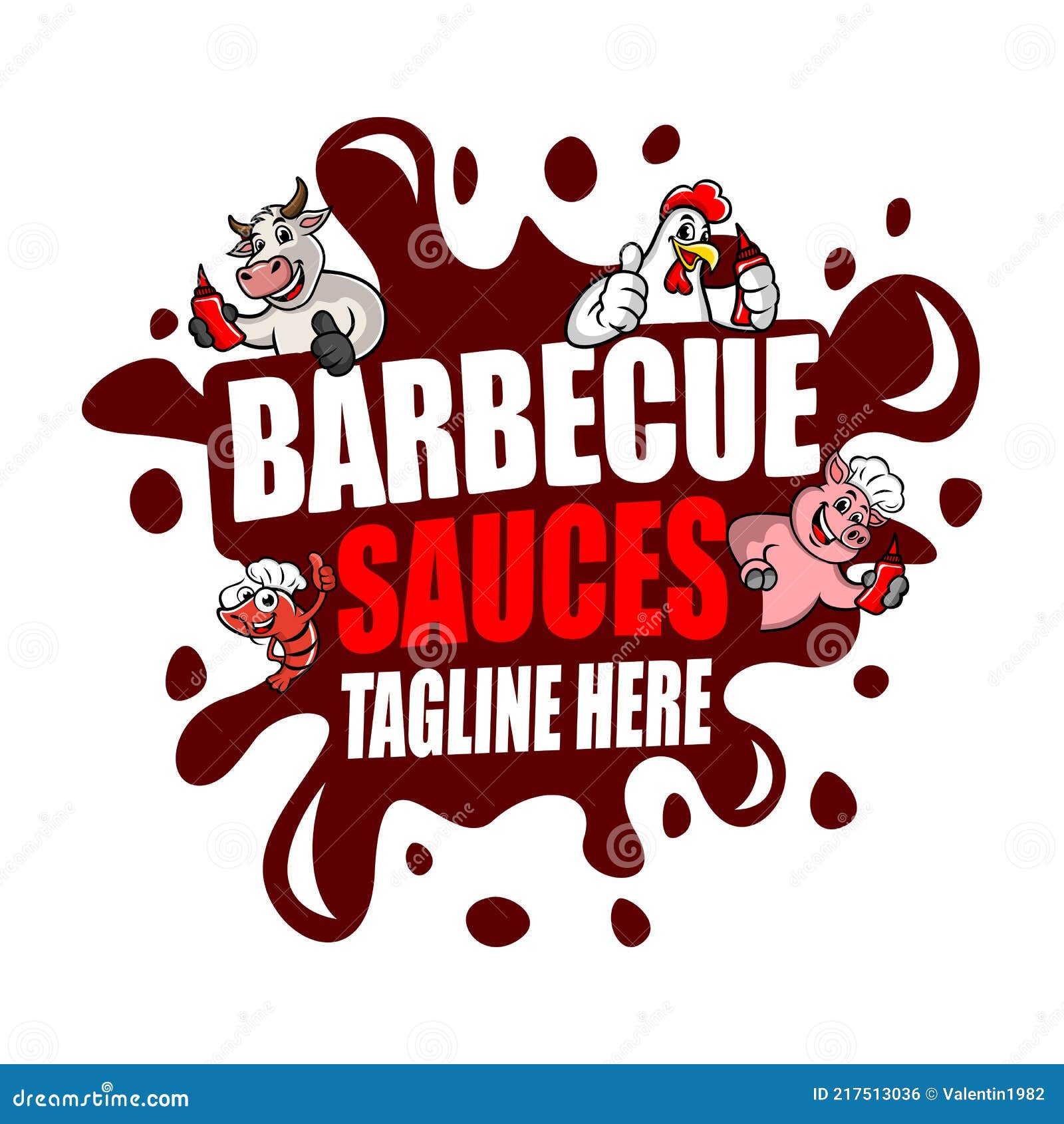 Barbecue and sauces logo stock vector. Illustration of vector 217513036