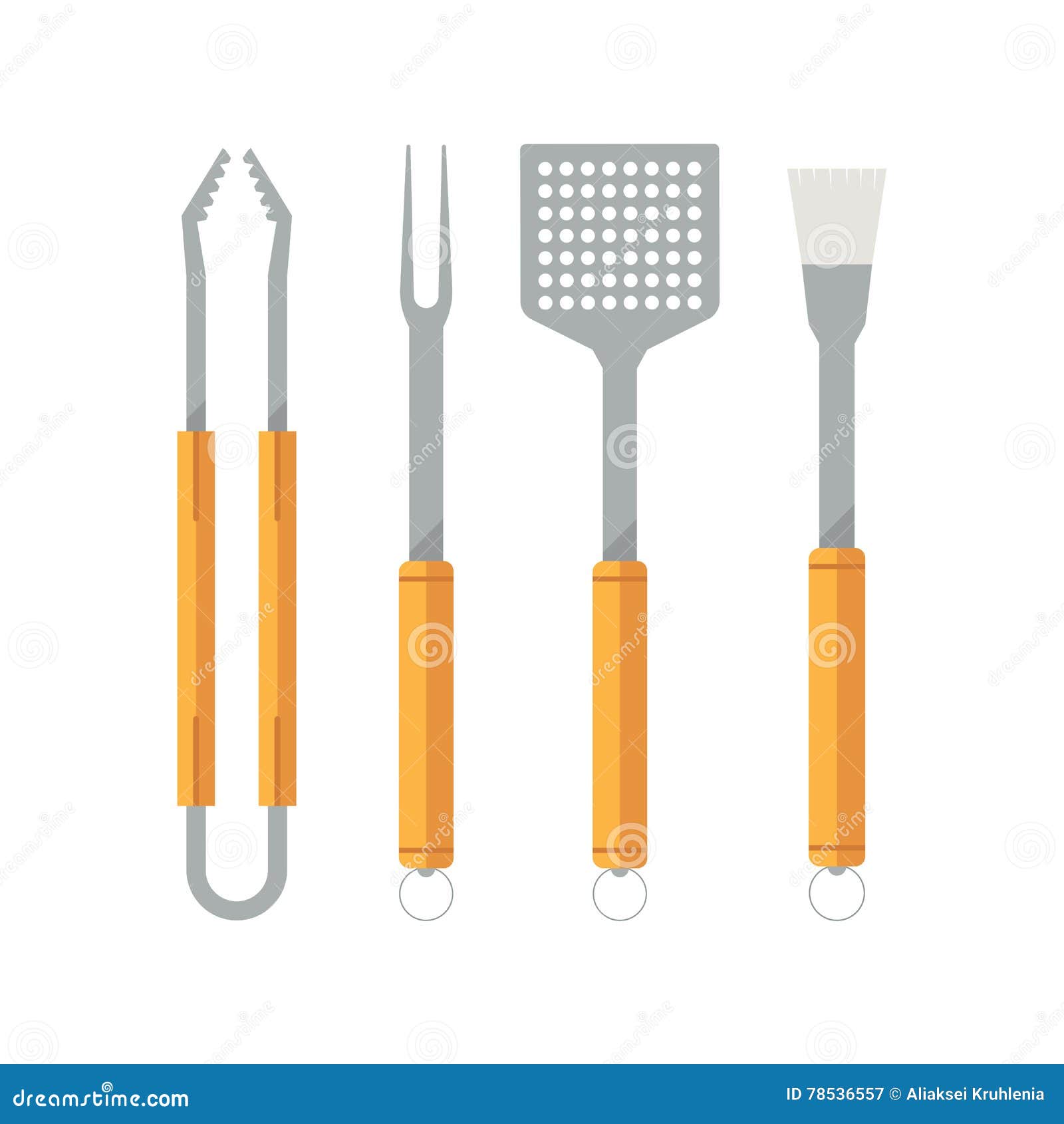Barbecue Utensils Icons stock vector. Illustration of spatula 78536557