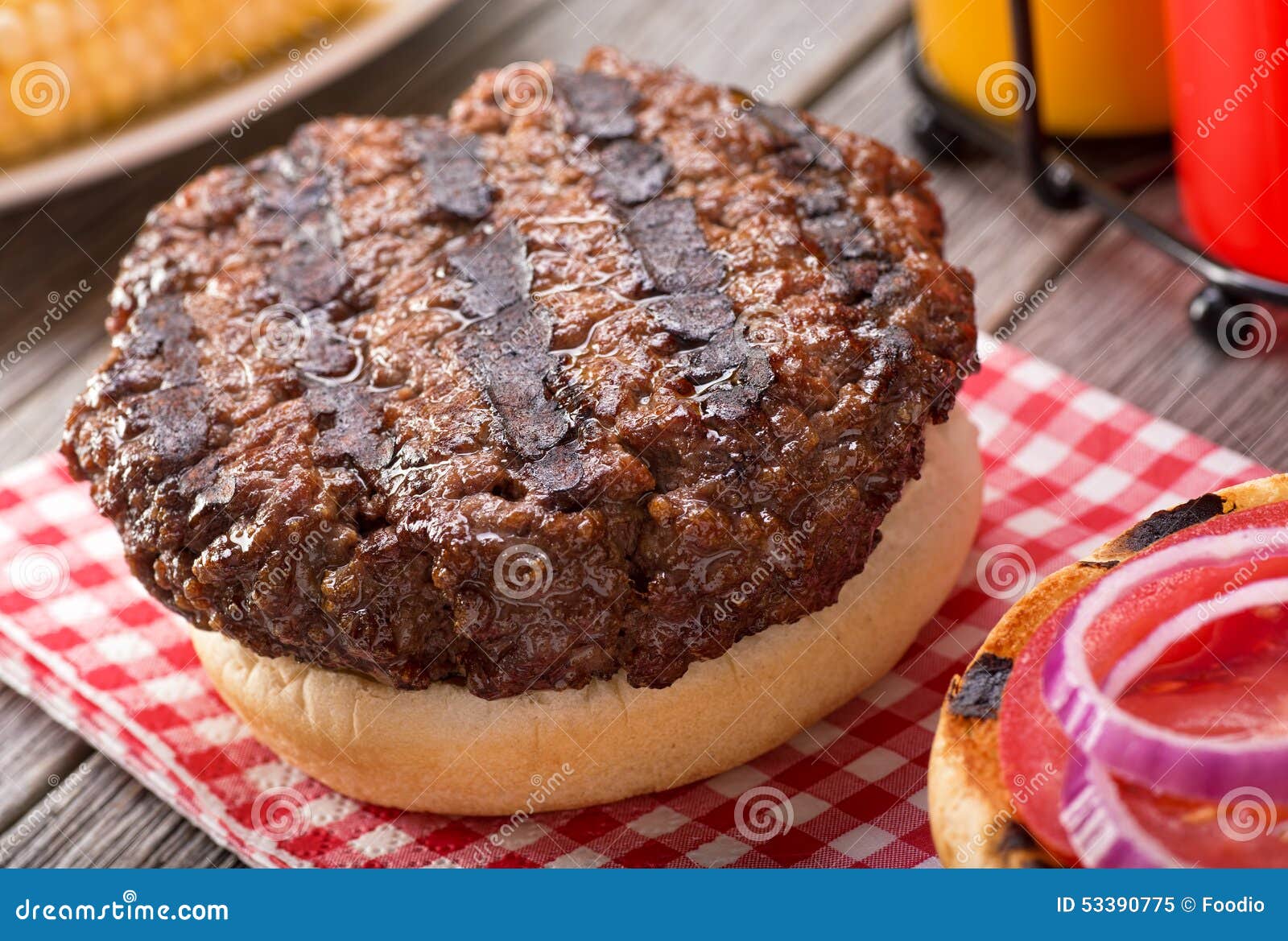 barbecued hamburger