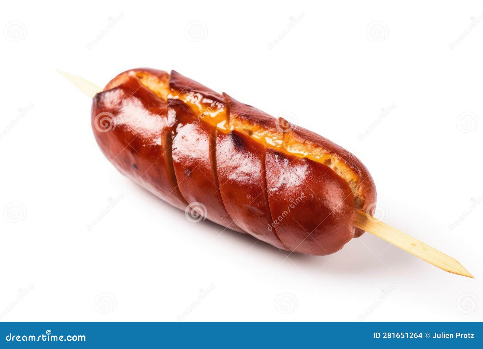 Barbecued Hot Dog or Italian Sausage on a Skewer, AI Stock Illustration ...