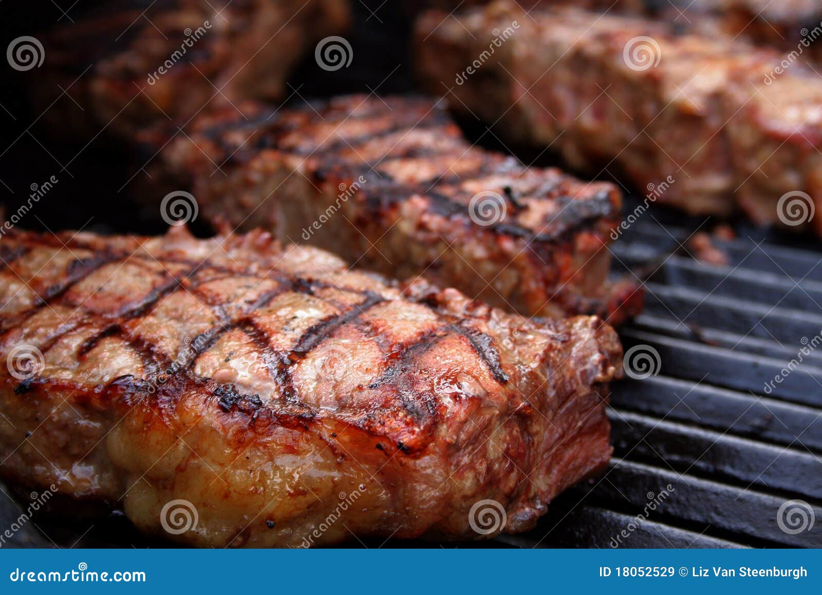 barbecued steaks
