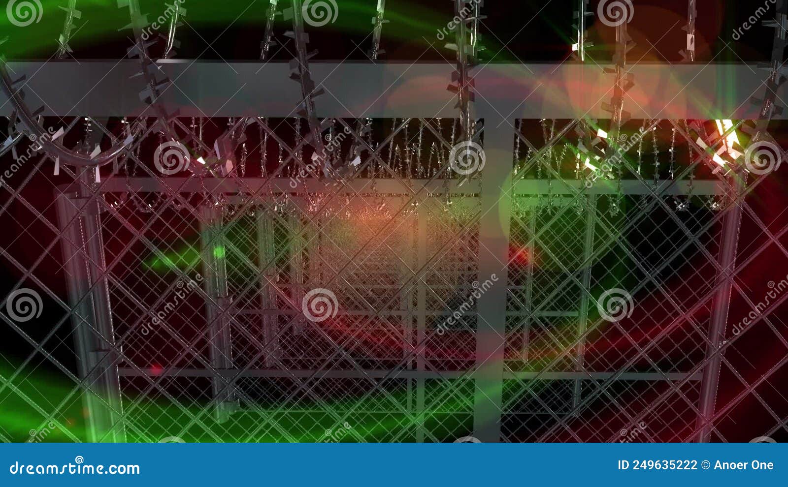 Barbed Wire Fence Loop Animation Stock Footage Video of chain, steel