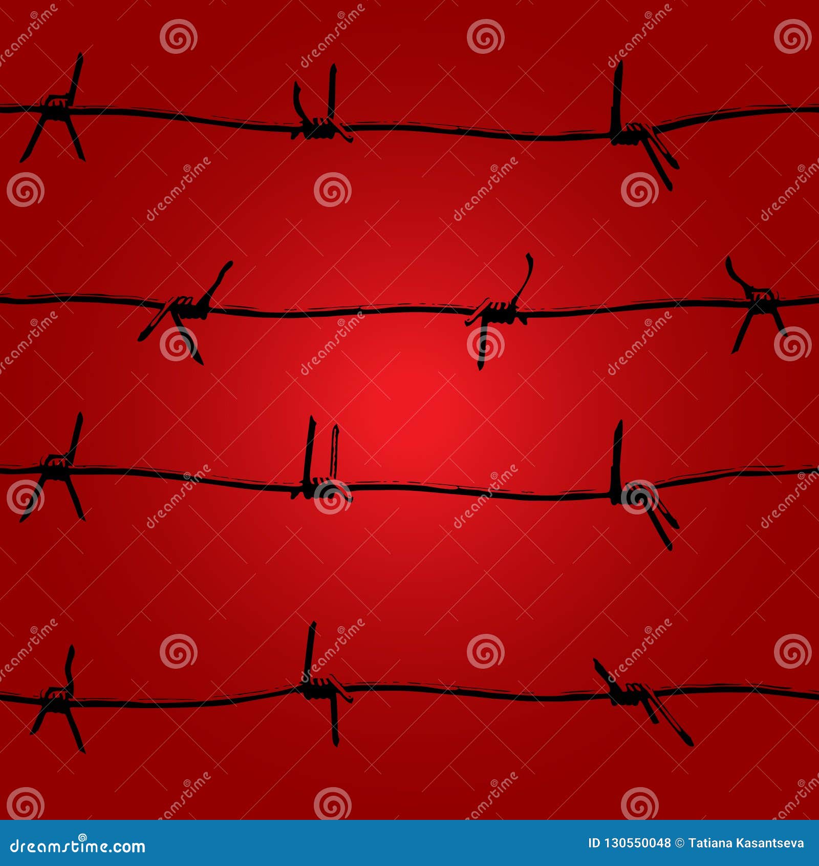 Barbed Wire Seamless Vector Pattern. Stock Vector - Illustration of ...