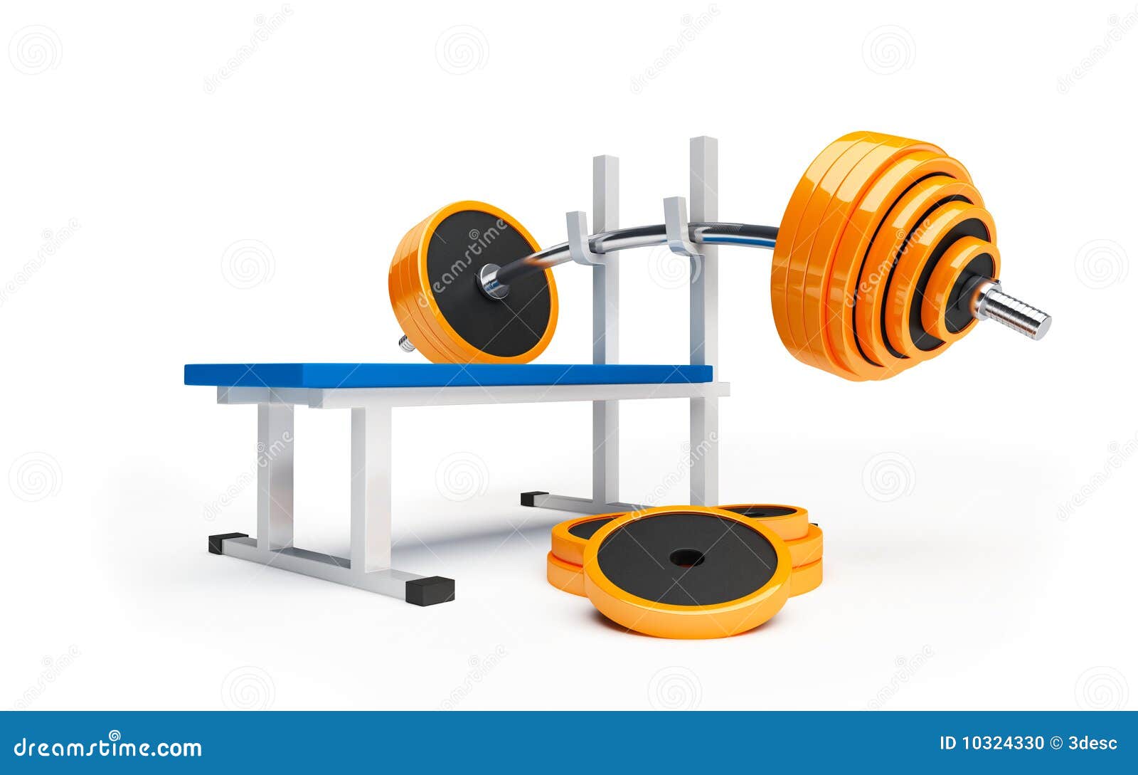 Barbell stock illustration. Illustration of chrome, bodybuilder 10324330