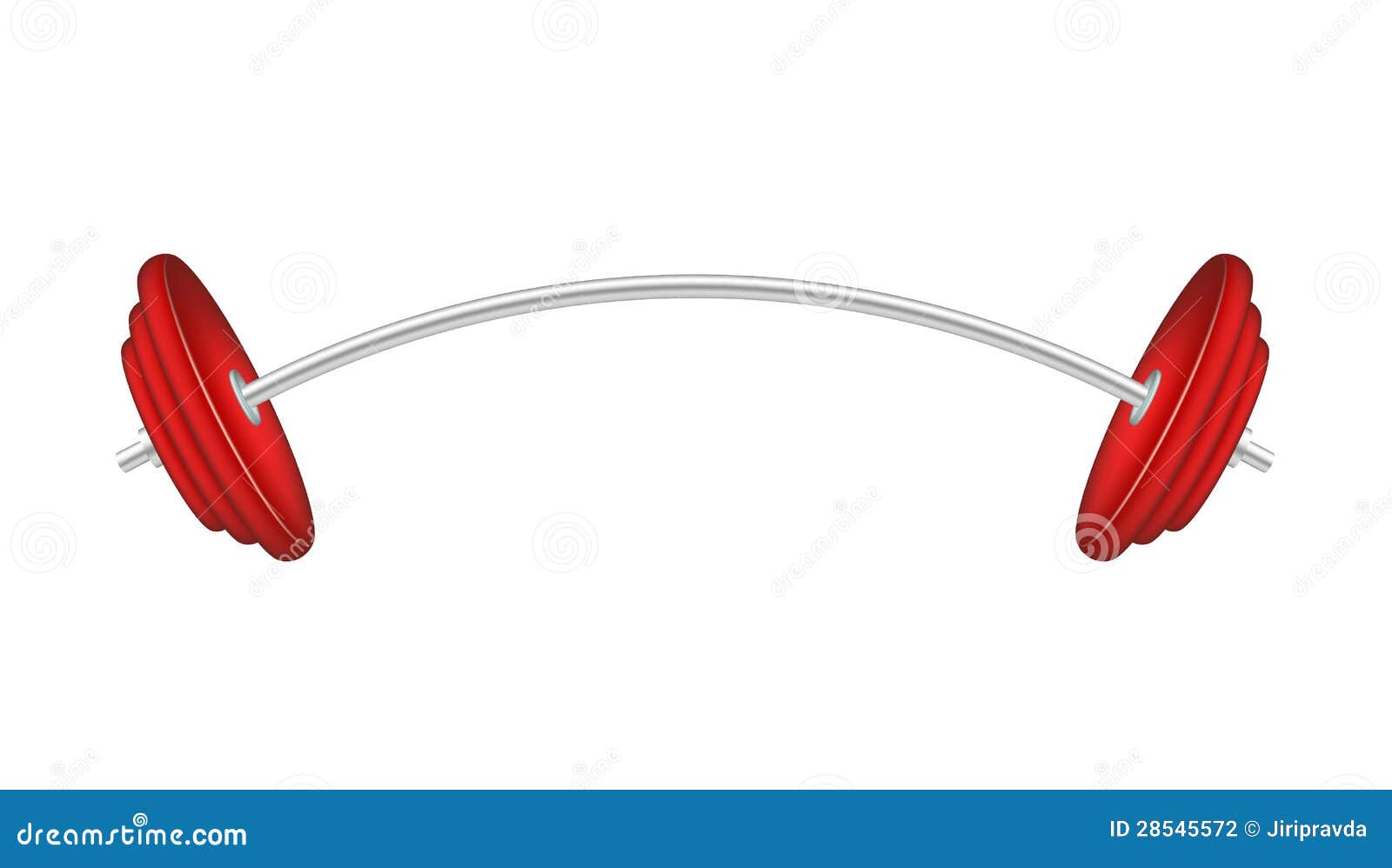 Barbell stock vector. Illustration of bended, bent, kilogram - 28545572