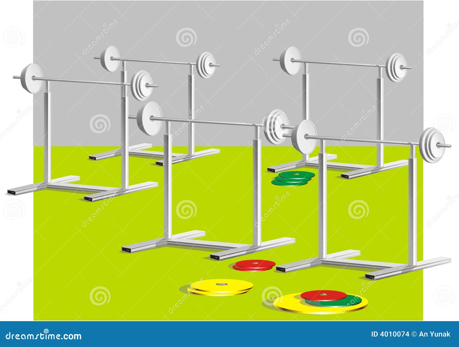 Barbell stock vector. Illustration of gymnastic, strength 4010074