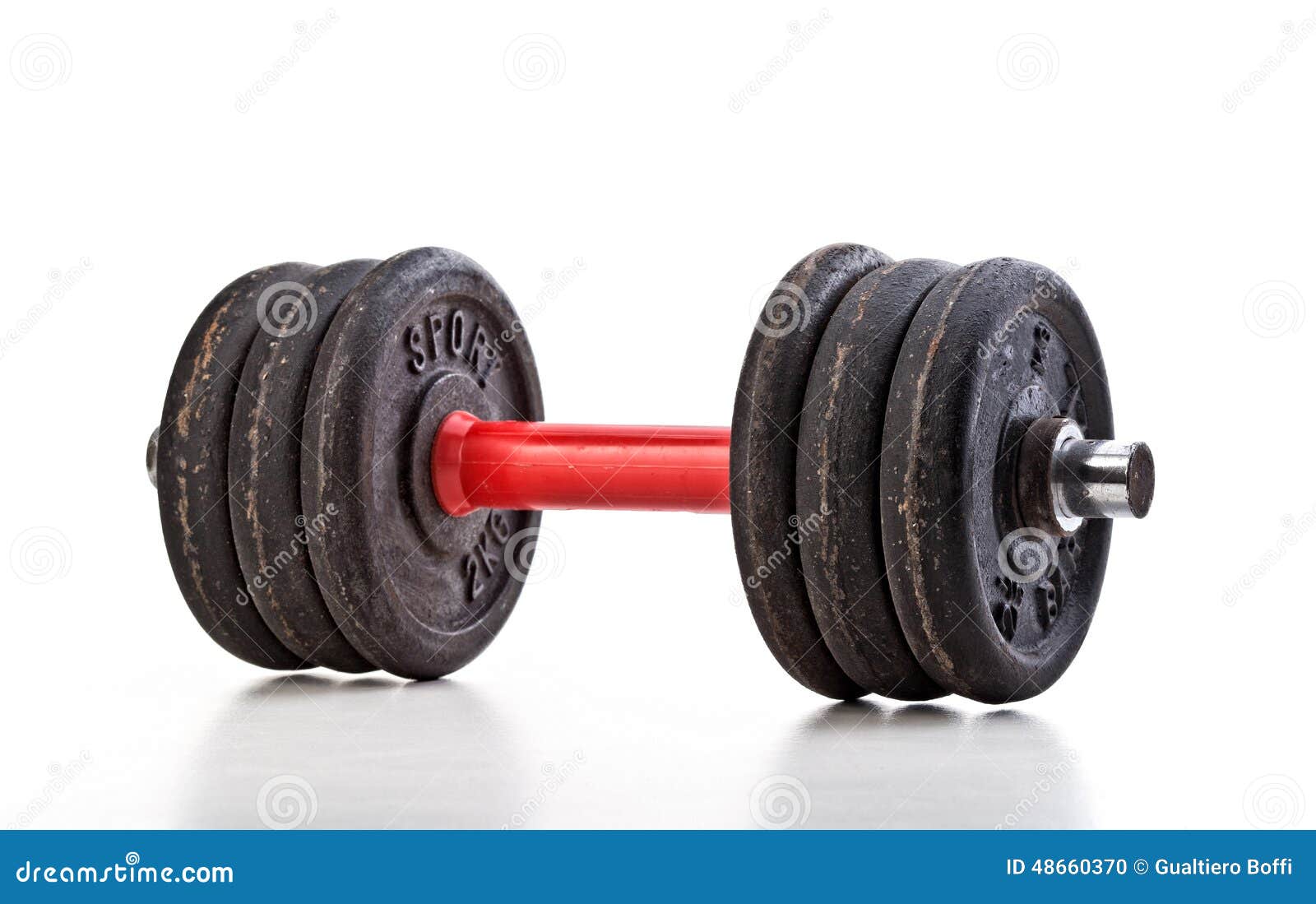 Barbell stock photo. Image of training, isolated, sport 48660370