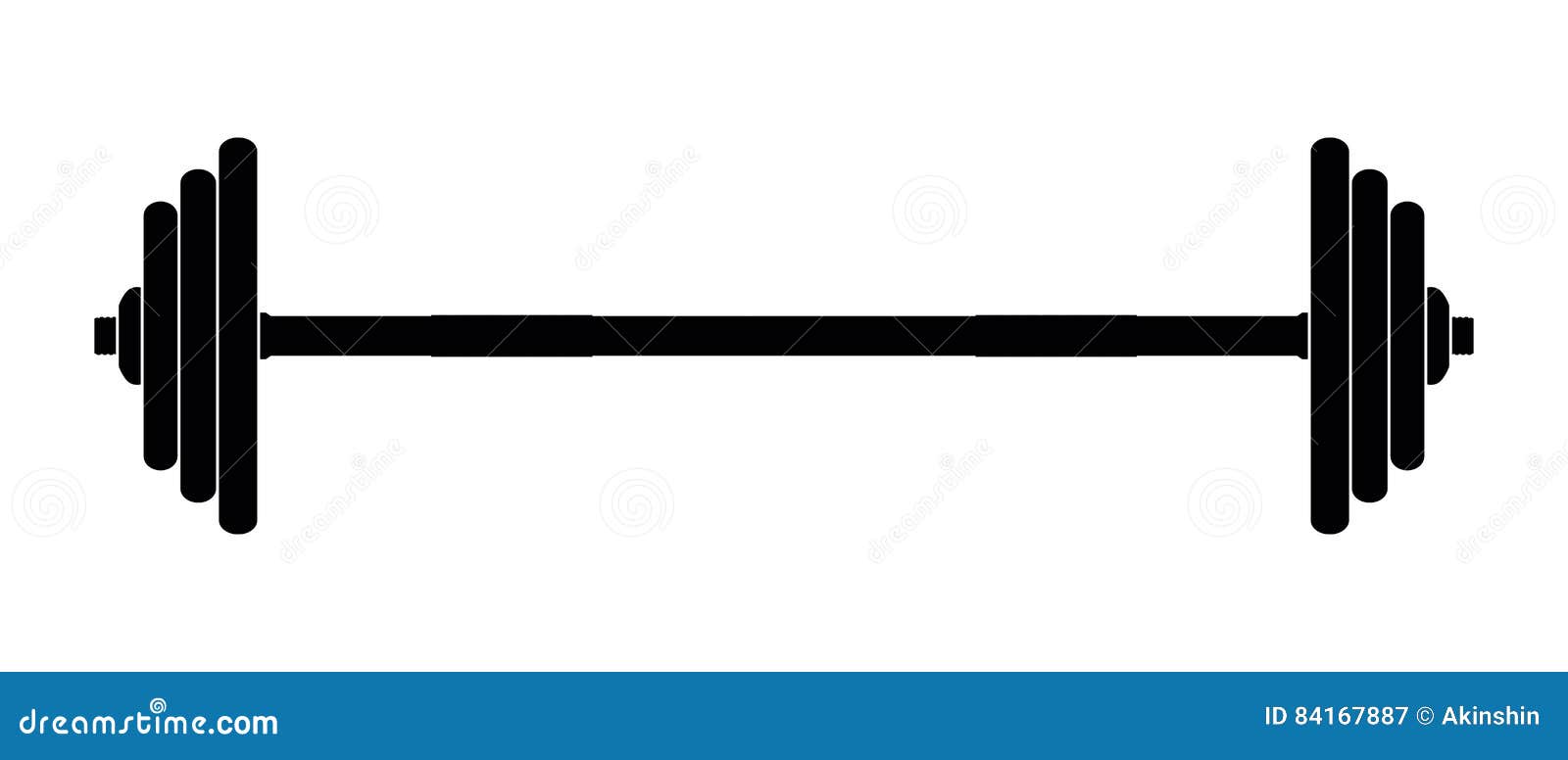 Barbell De Silhouette, Illustration De Vecteur Illustration de Vecteur