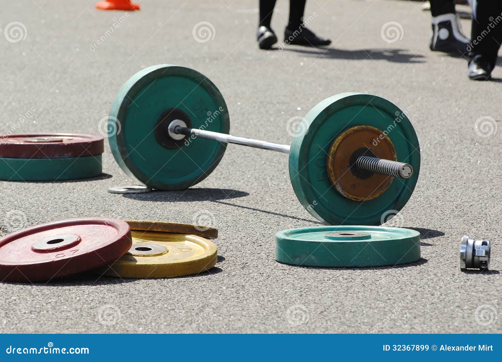 Barbell stock image. Image of square, weightlifting, outdoors 32367899
