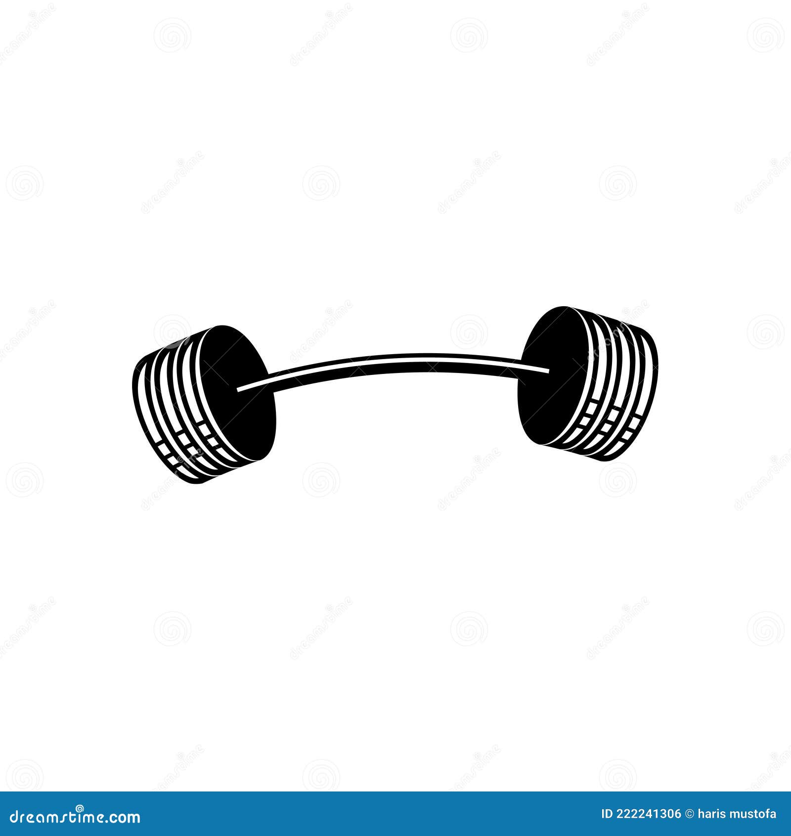 Barbell Icon Design Template Vector Isolated Stock Illustration