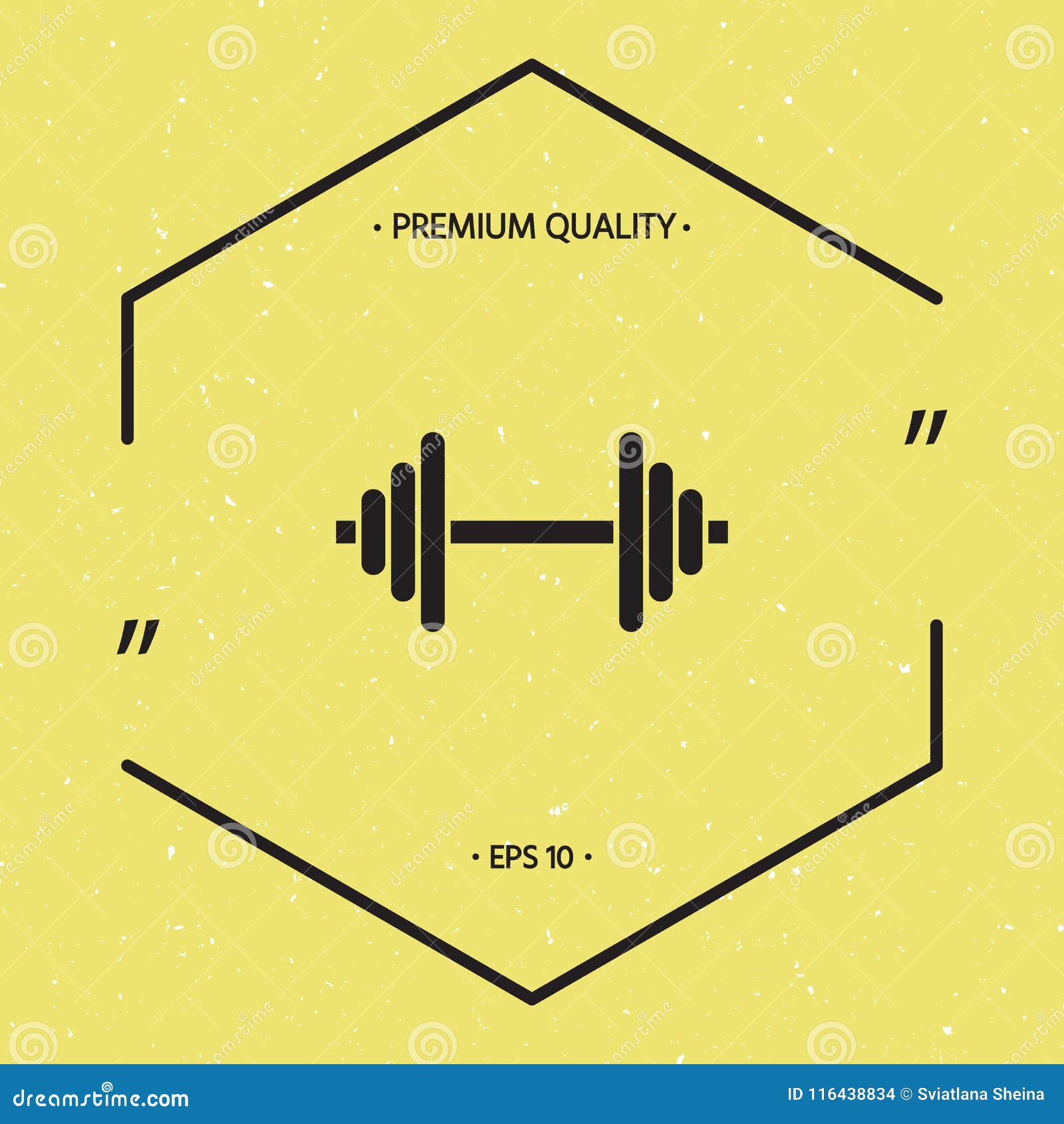 Barbell symbol icon stock vector. Illustration of bodybuilding 116438834
