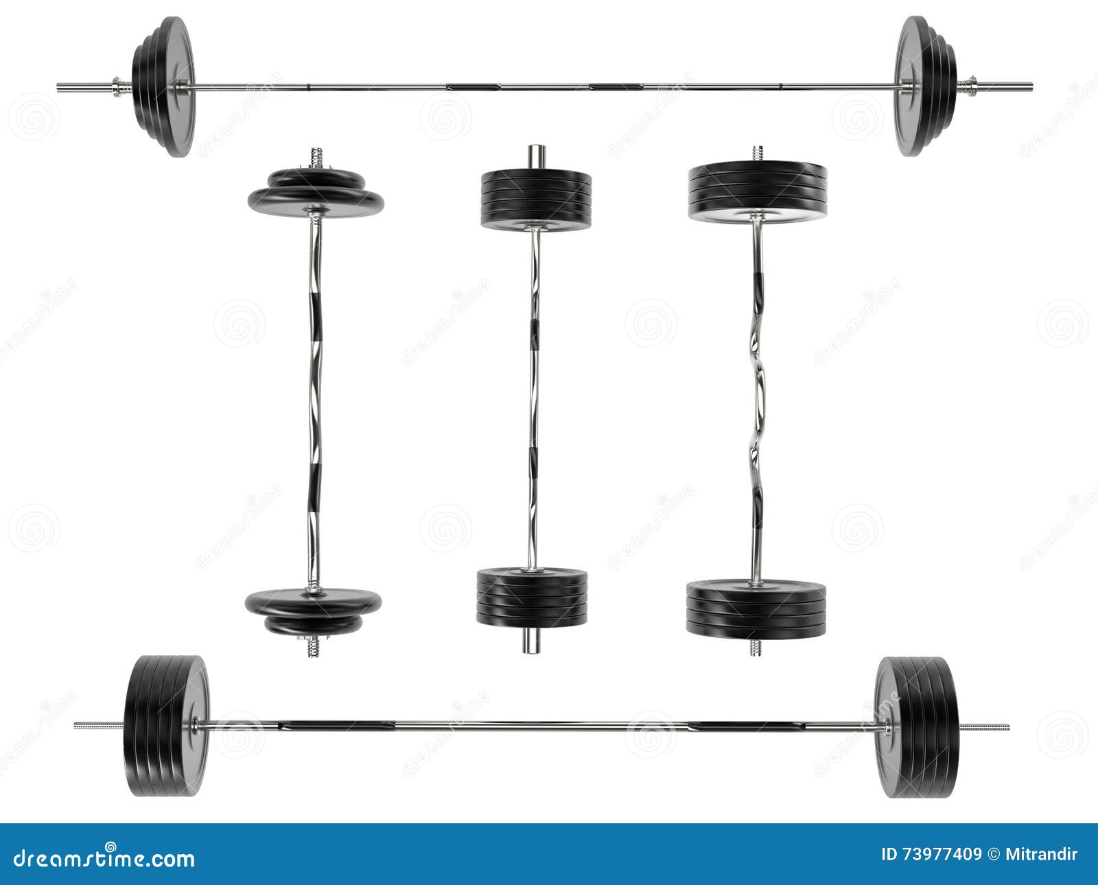 Barbell Weights with Standard and Olympic Weight Plates As Well As