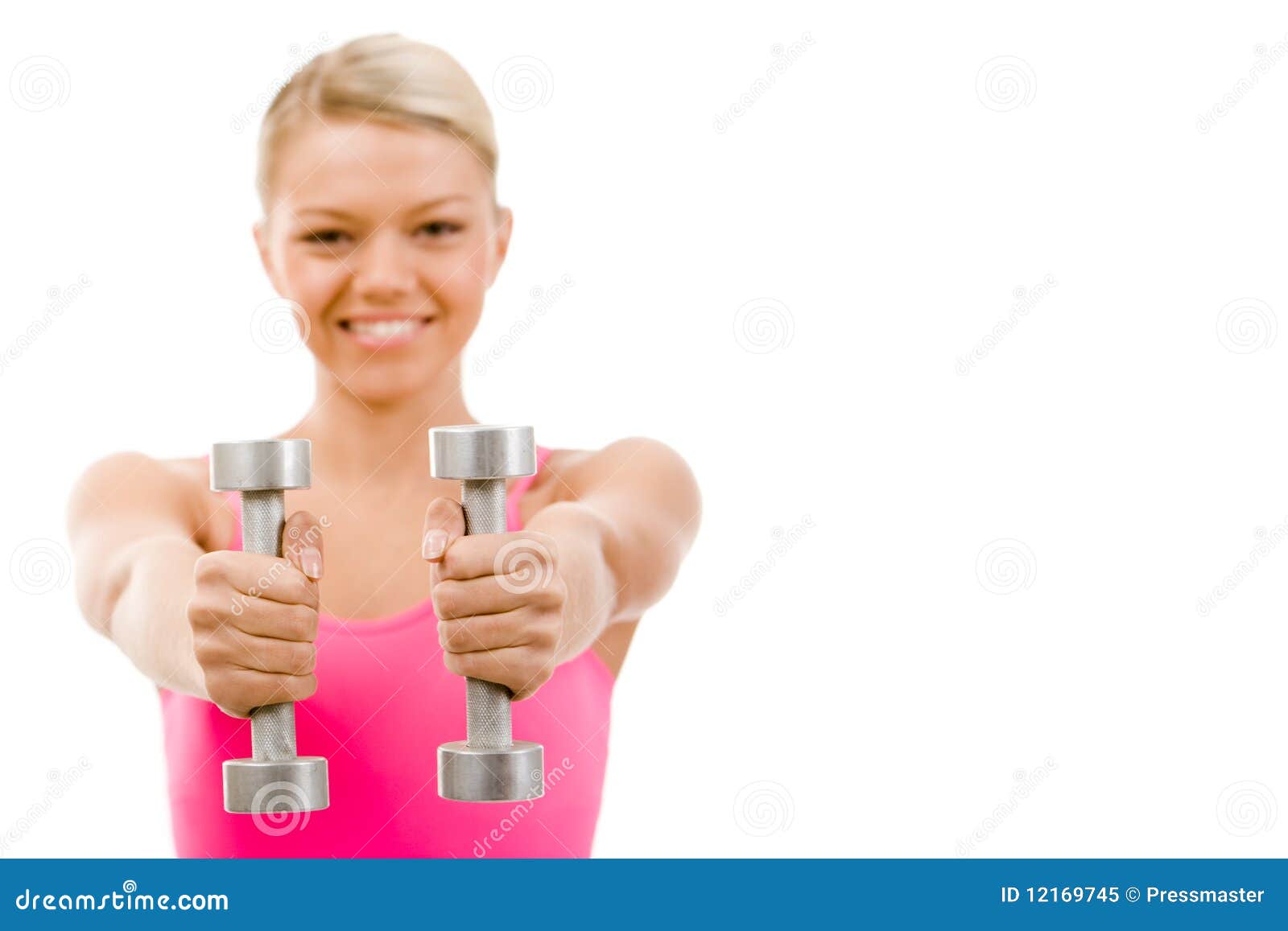 Barbells in hands stock image. Image of closeup, activity 12169745